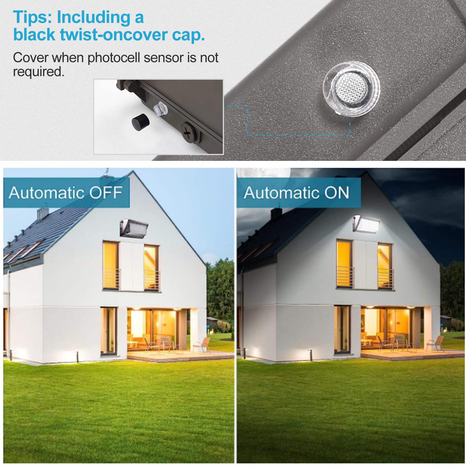 Lightdot 200W LED Wall Pack Lights, 2Pack, 30000Lm, Dusk to Dawn, IP65 Waterproof, Aluminum, Brown, Model WPM-17-468
