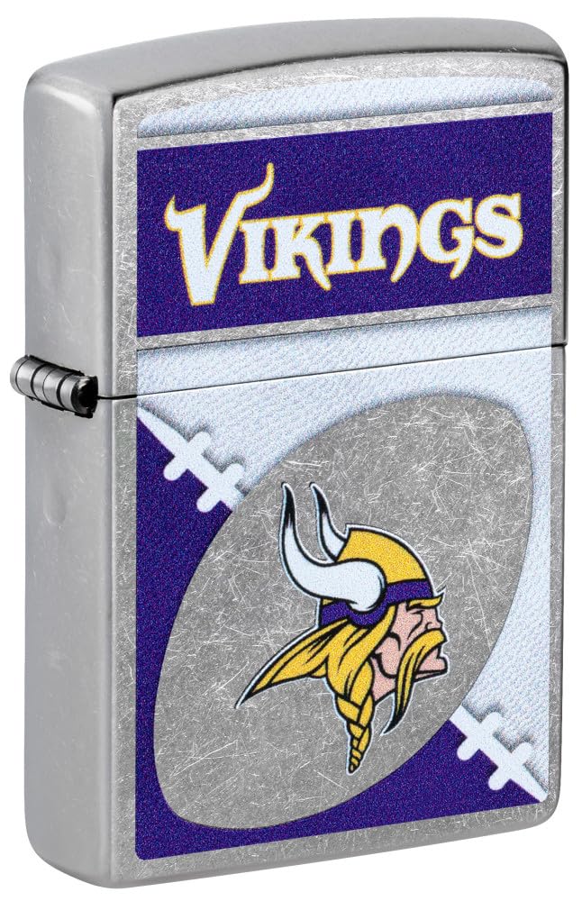 Zippo Nfl Minnesota Vikings Street Chrome Pocket Lighter