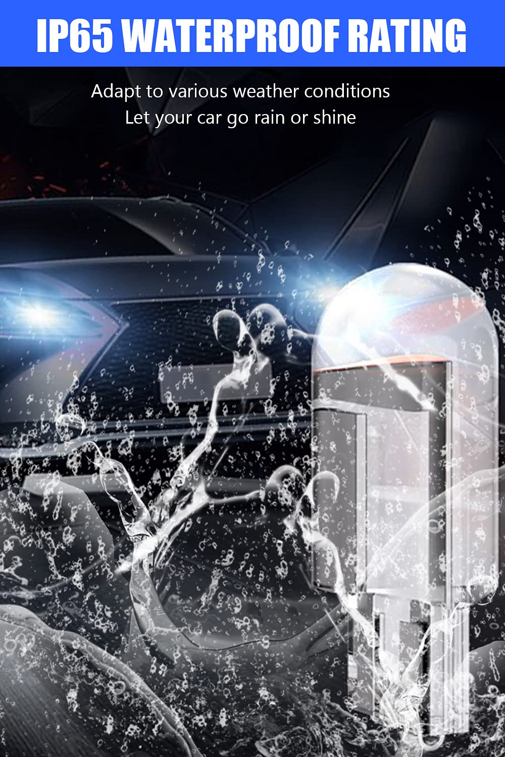 TORYOR 194 LED Bulb Blue Pack of 10, T10 COB Replacement Bulbs for Car Dome, Map, Door, Courtesy & License Plate Lights