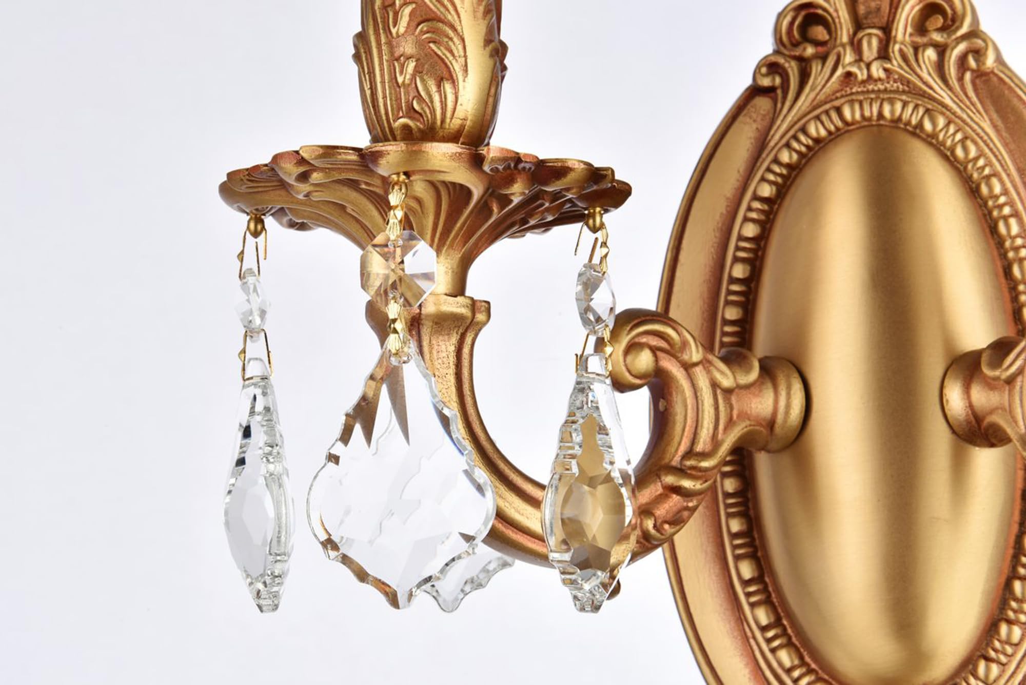 Elegant Lighting Royal Cut Crystal Chandelier, 9in French Gold, Alloy Steel, Glass, Wood, Model 9202W9FG/RC