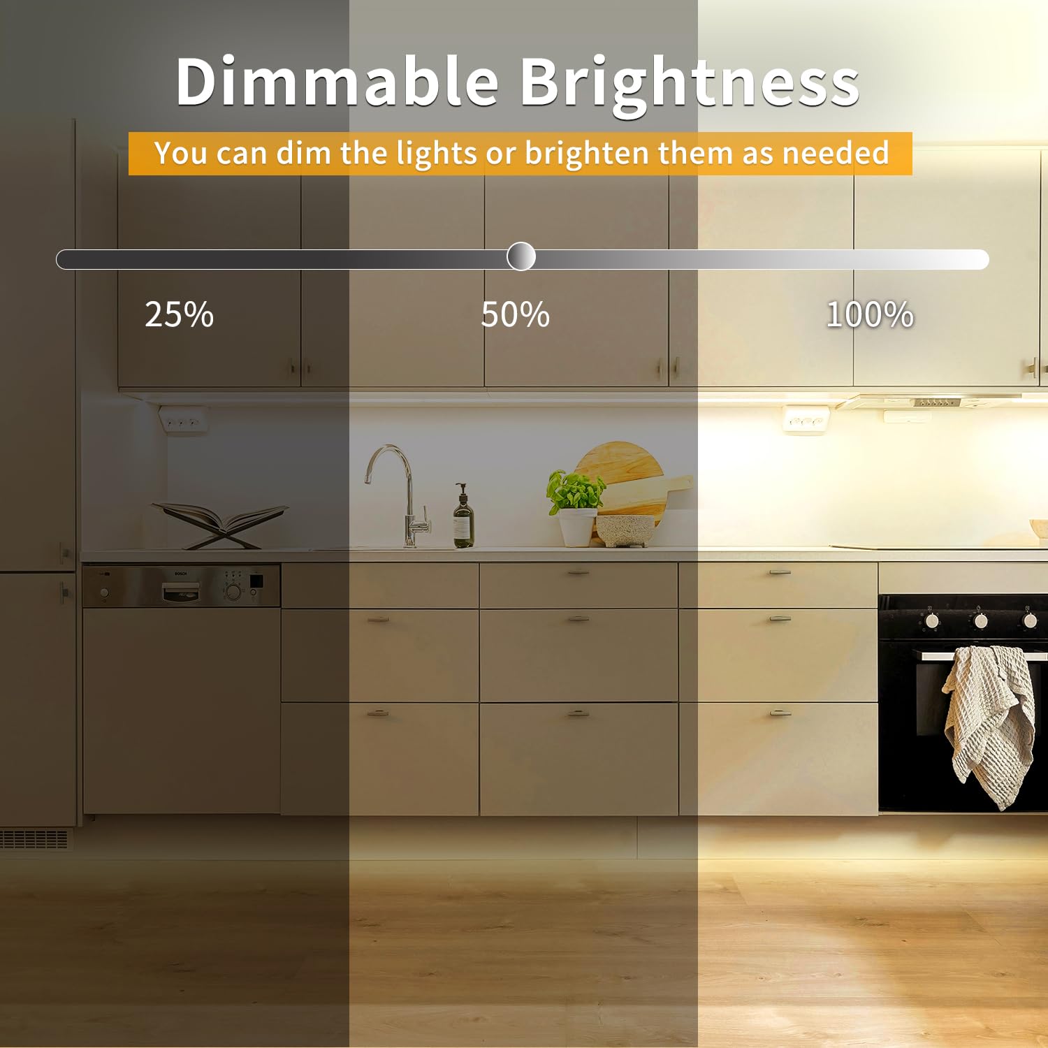Yeewhale COB LED Strip Lights, 100ft, Dimmable Warm White, DC 24V, Flexible, Remote & App Control, Model Yeewhale-100cobNB06