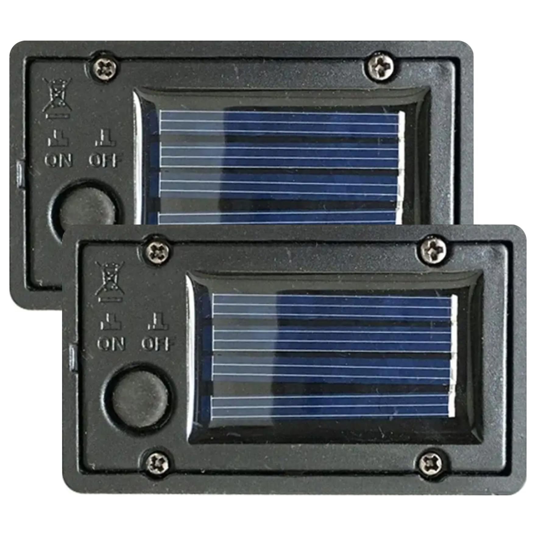 Peosaard Solar Replacement Top, 2Pcs Waterproof Battery Box Replacement Solar Light Parts 2.8x1.6 Solar Lantern Replacement To