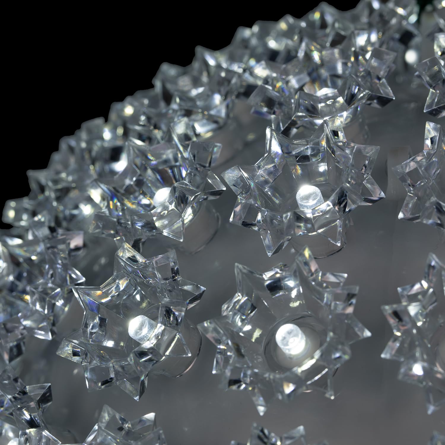 Novelty Lights LED Starlight Sphere 150-Light, 10in, Pure White, Model MRD-50A-2, Extra Large Ornament Ball Light with 5ft Cord