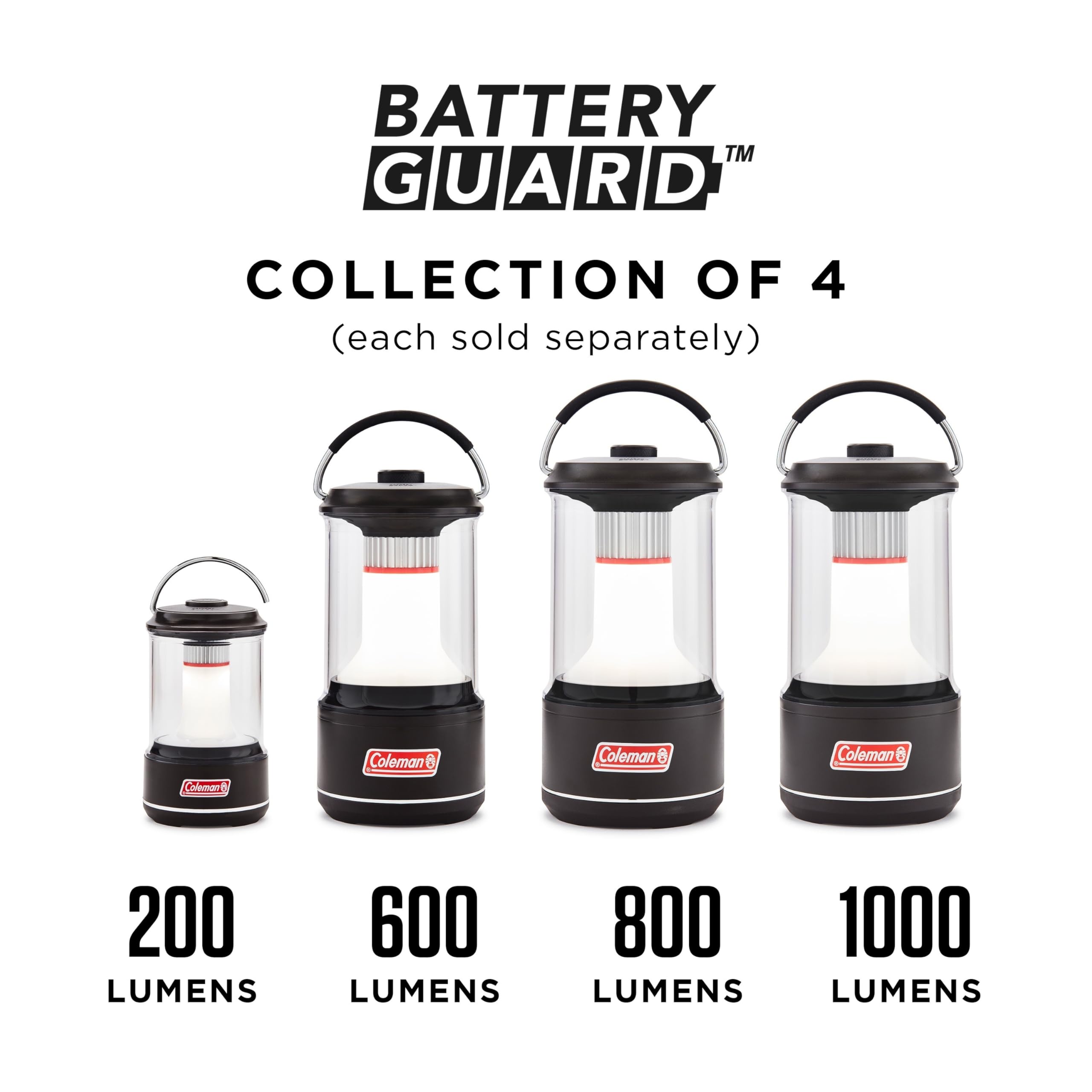 Coleman 200L LED Lantern, Water-Resistant, Enhanced Battery Life, One Size, Black, Model 2000034936