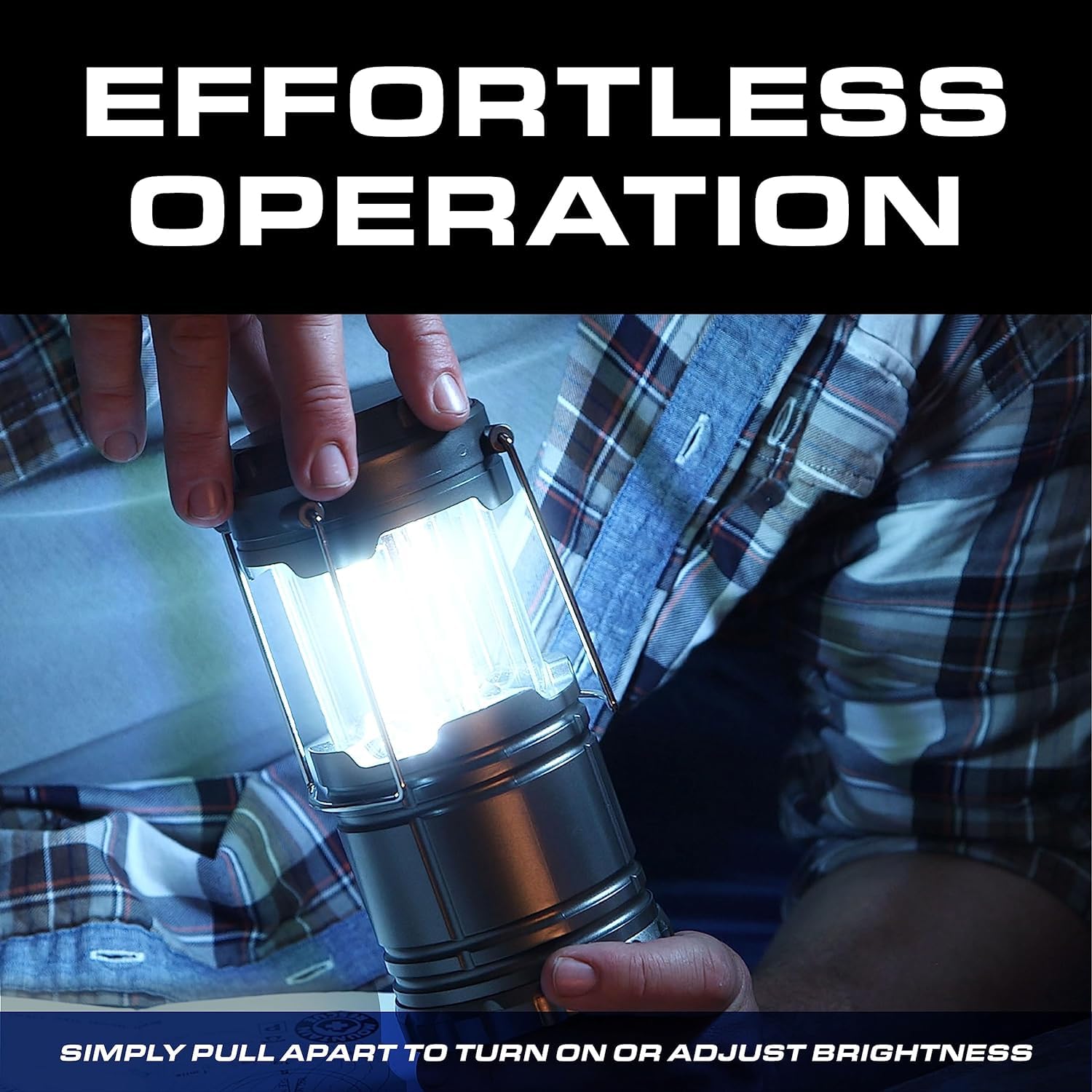 Bell+Howell 3 Pack Camping Lights & Lanterns for Power Outage, Collapsible Battery Powered LED Camping Lantern Lamp with Handle,