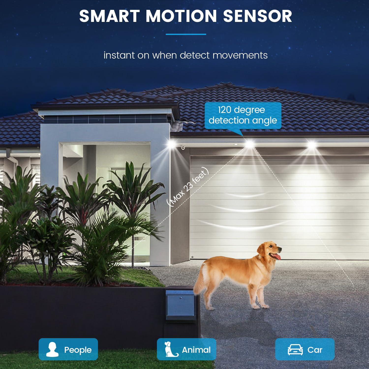 Aovpex Motion Sensor Light Bulbs, Dusk To Dawn, 13W 100W Equivalent, Movement Activated Security Led Bulb, 5000K Cool White, For