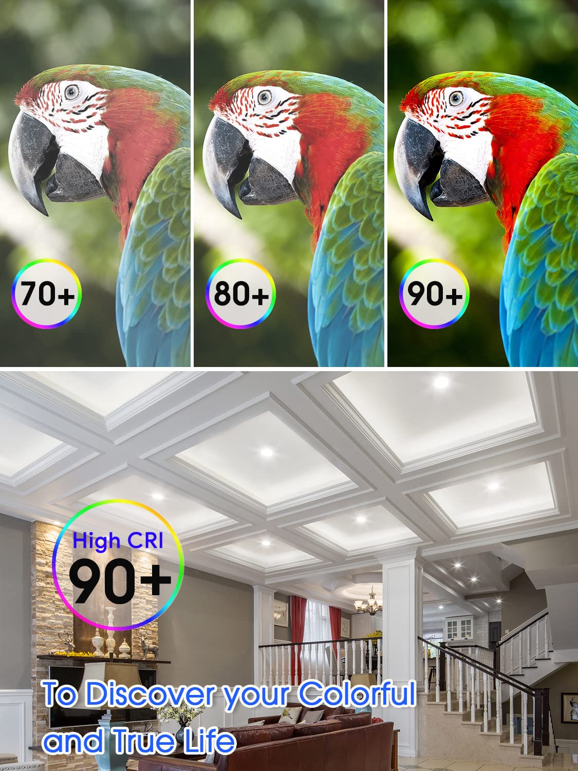 Energetic 12 Pack 6 Inch Ultra-Thin Led Recessed Lighting With Junction Box, 900Lm High Brightness, 3000K Warm White Canless Waf