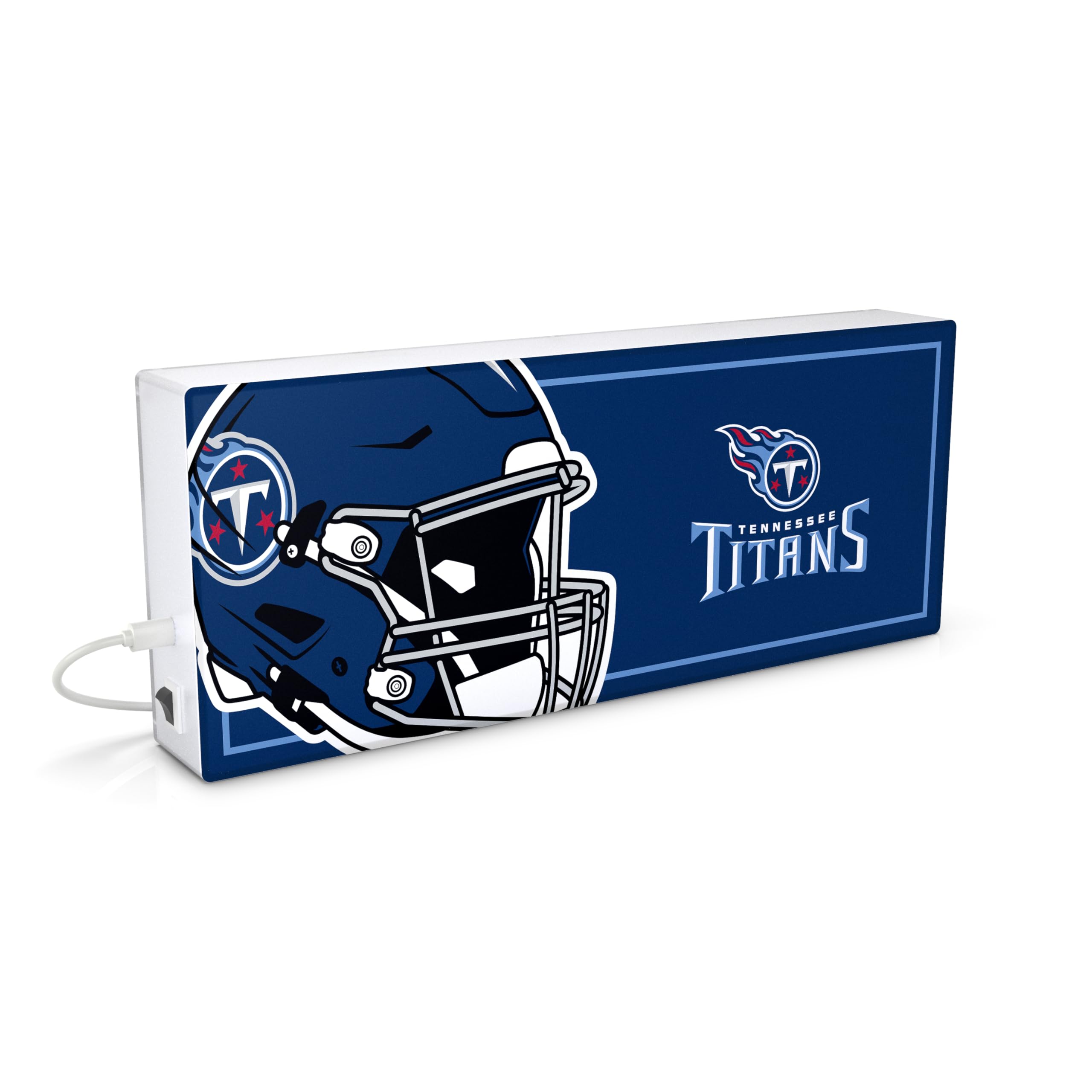 SOAR NFL LED Ambience Light Box: Elevate Your Space with Officially Licensed Wall D  cor, Tennessee Titans