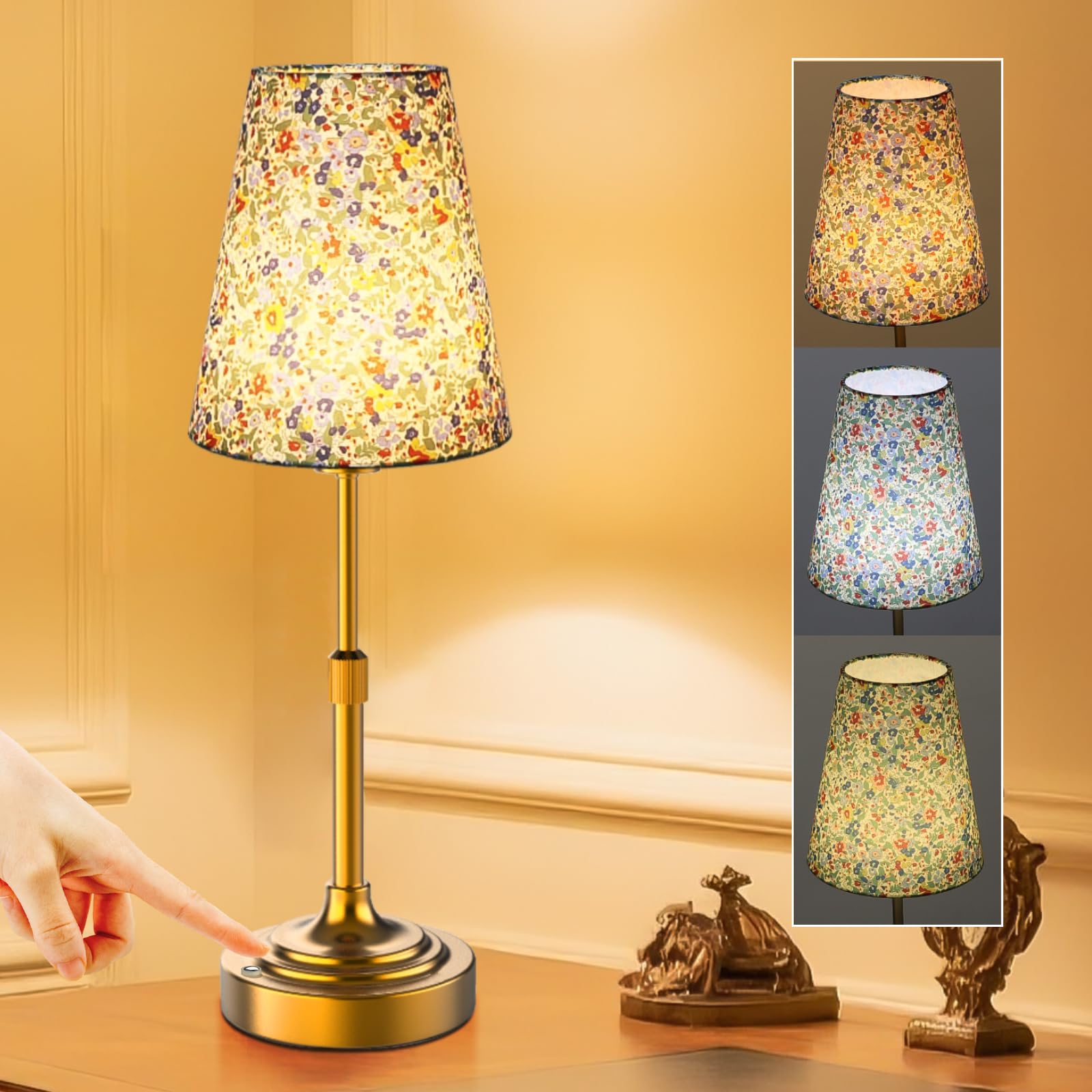 xumemall Scalable Portable Cordless Table Lamp, Built in Rechargeable Battery, 2700-6000k Color Temperature, Fully Dimmable, Amb