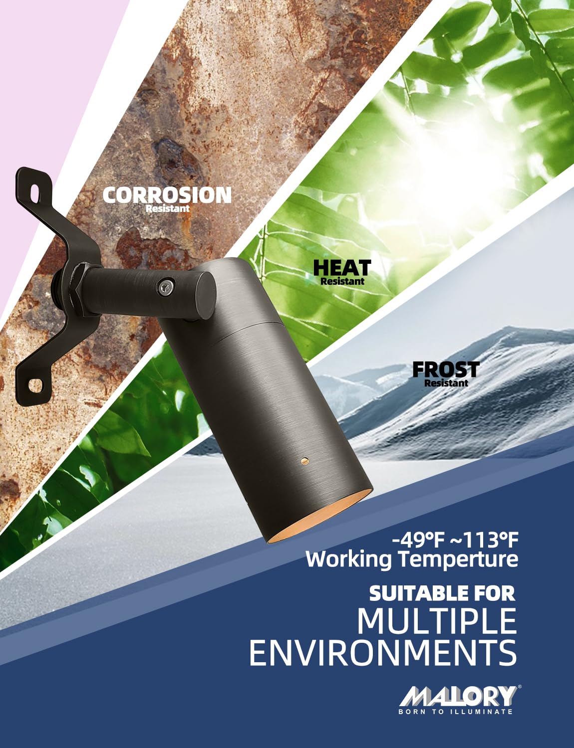 Malory Brass Landscape Spot Down Light, Low Voltage Led Downlights Tree Light Outdoor Landscape Lighting For Yard, Garden, Lawn, Wall, Patio With 5W Mr16 Led Bulb 2700K Warm White(4 Pack)