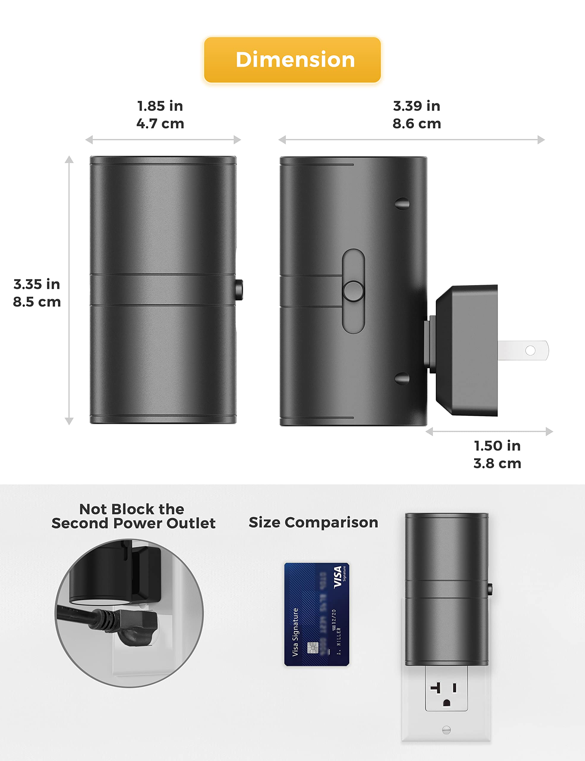 L Lohas Led Night Light, Bright Night Light, Night Lights Plug Into Wall, 5000K Daylight White, Dimmable Night Lights With Light