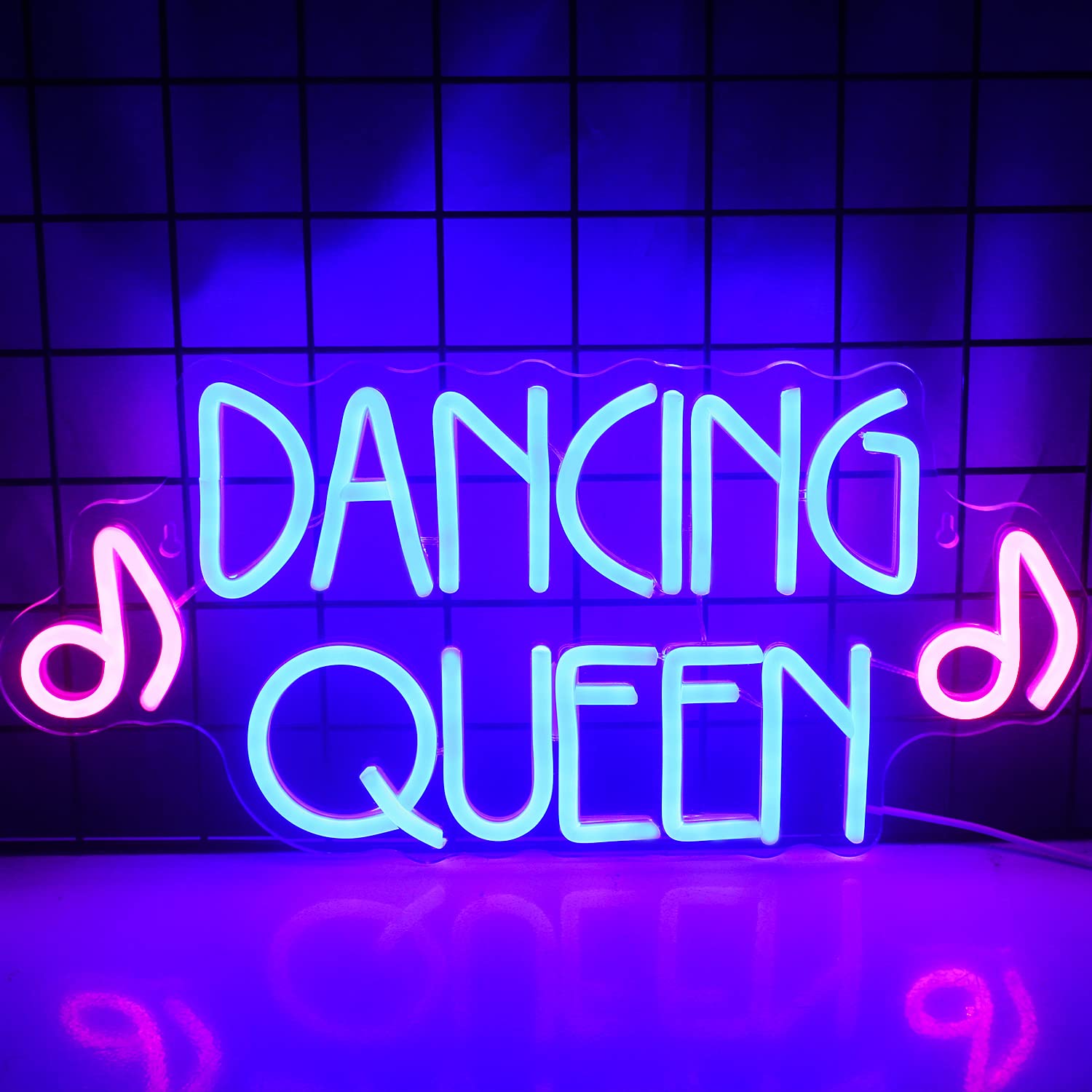 Wanxing Dancing Queen Neon Sign - USB Powered LED Wall Decor - Purple - 16.5 x 7.9 inch - Acrylic for Dance Studio & Party
