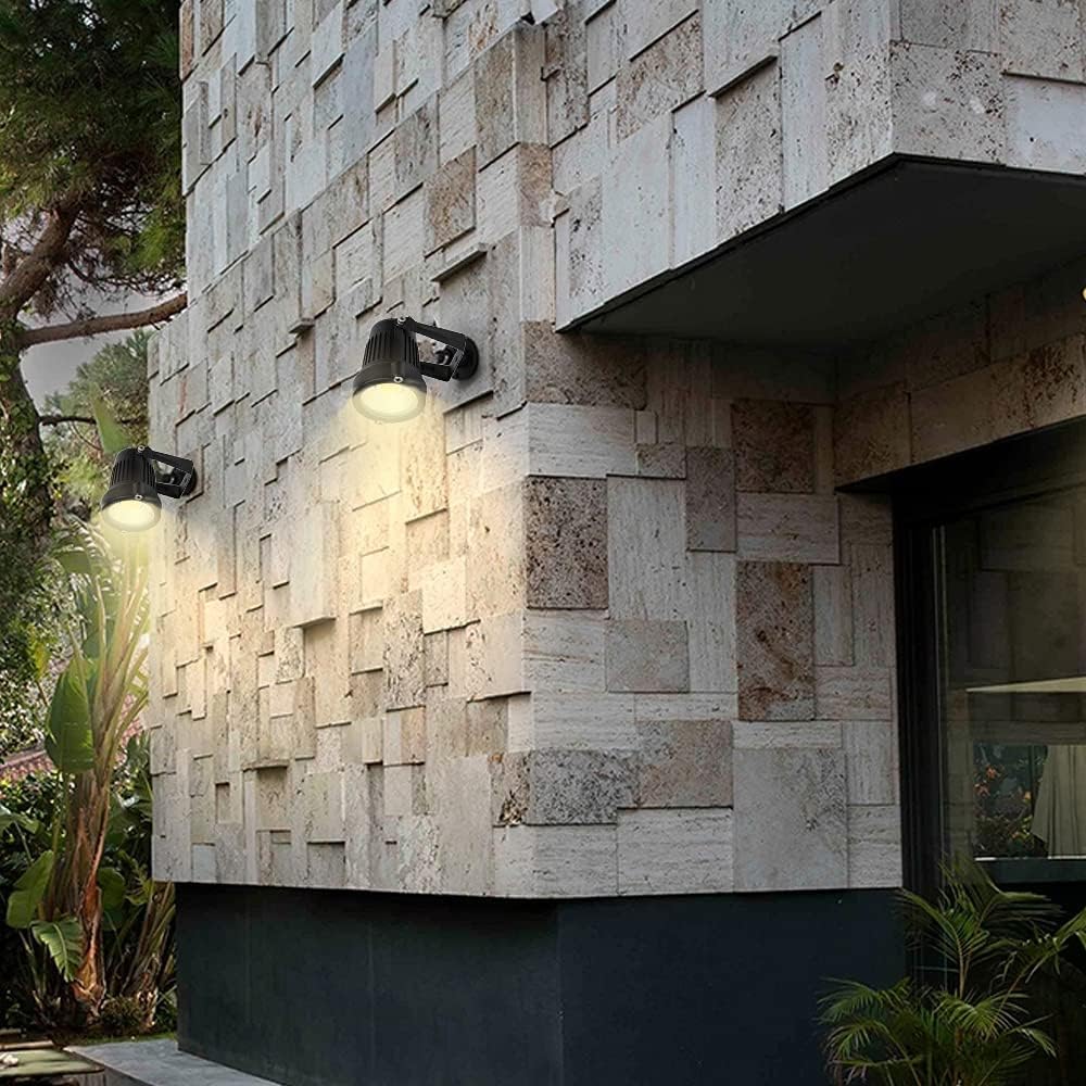 ELEGLO Landscape Spotlight LED 110V Outdoor Lighting IP65 Black Aluminum 3000K 6FT Cord Model 120VLDST