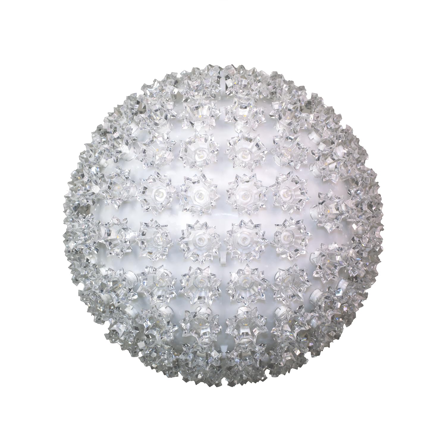 Novelty Lights Led Starlight Sphere 100-Light 7.5 Warm White Outdoor Hanging Christmas Ball Lights, Commercial Grade Large Ball