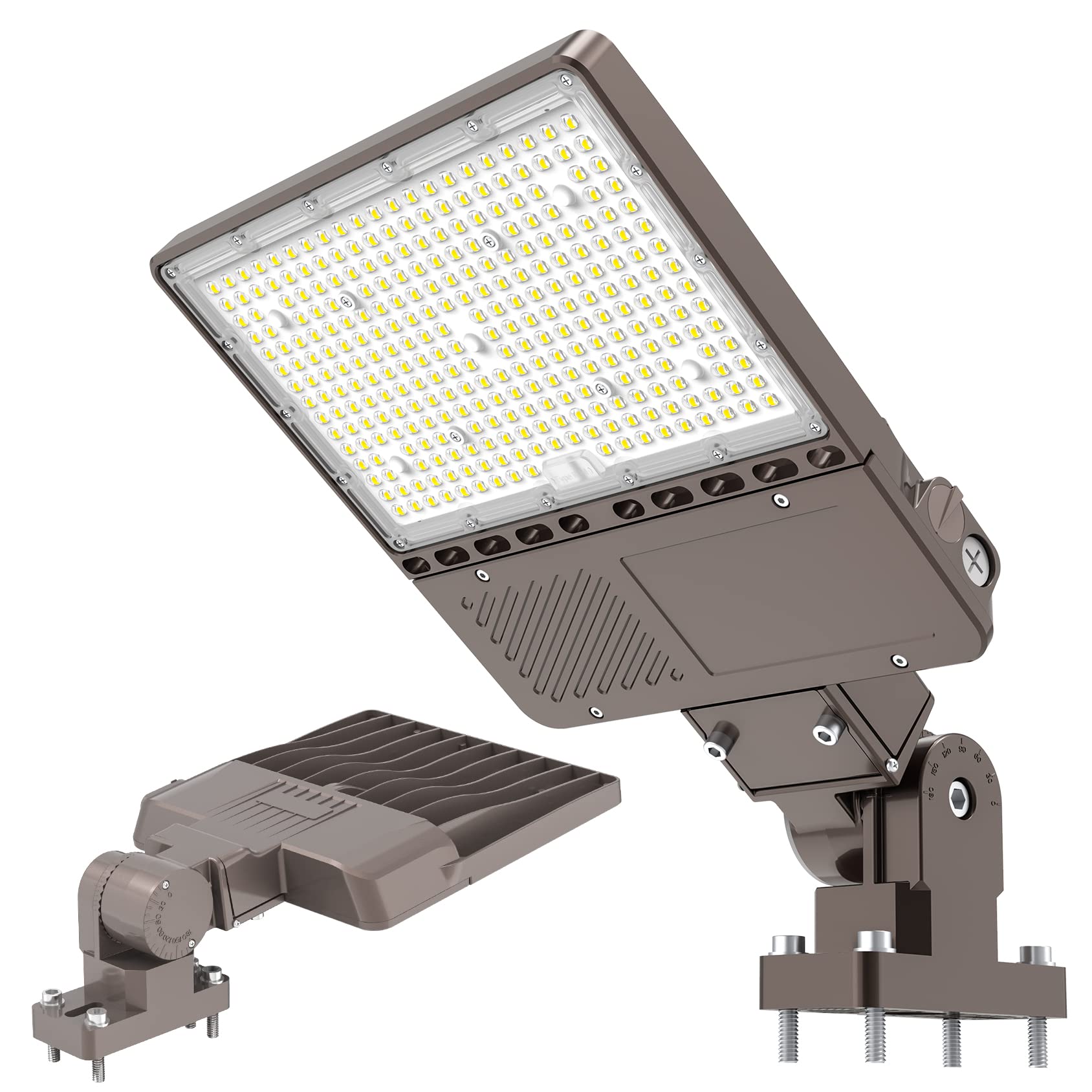 200W LED Parking Lot Light with Photocell UL DLC Listed 30000LM Commercial LED Shoebox Pole Lights Arm Mount Flood Lights Dusk t