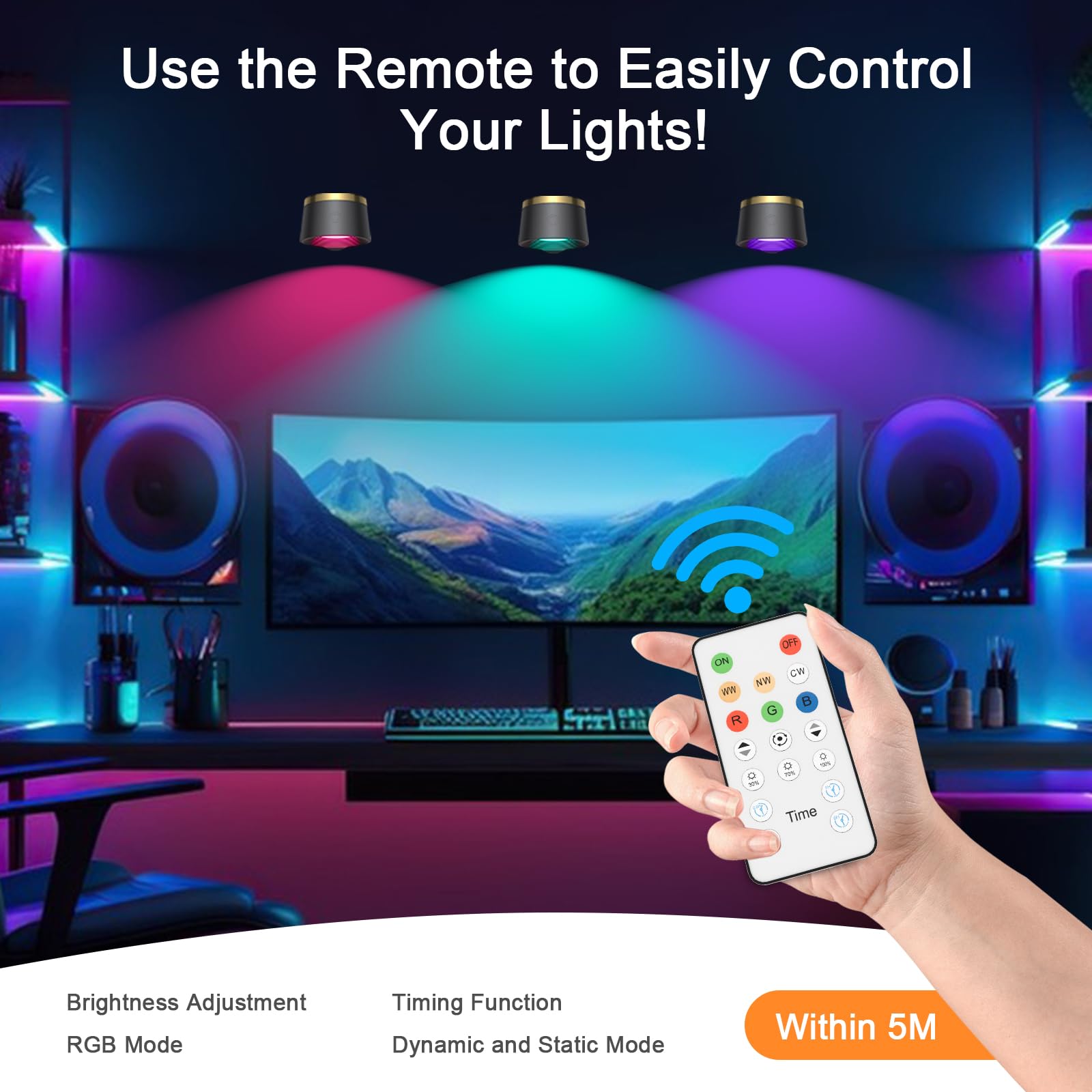 Speclux Led Wall Sconces Set Of Two, Rechargeable Battery Operated Wall Lights With Remote, Wall Lamp Wireless 3 Color Temperatu