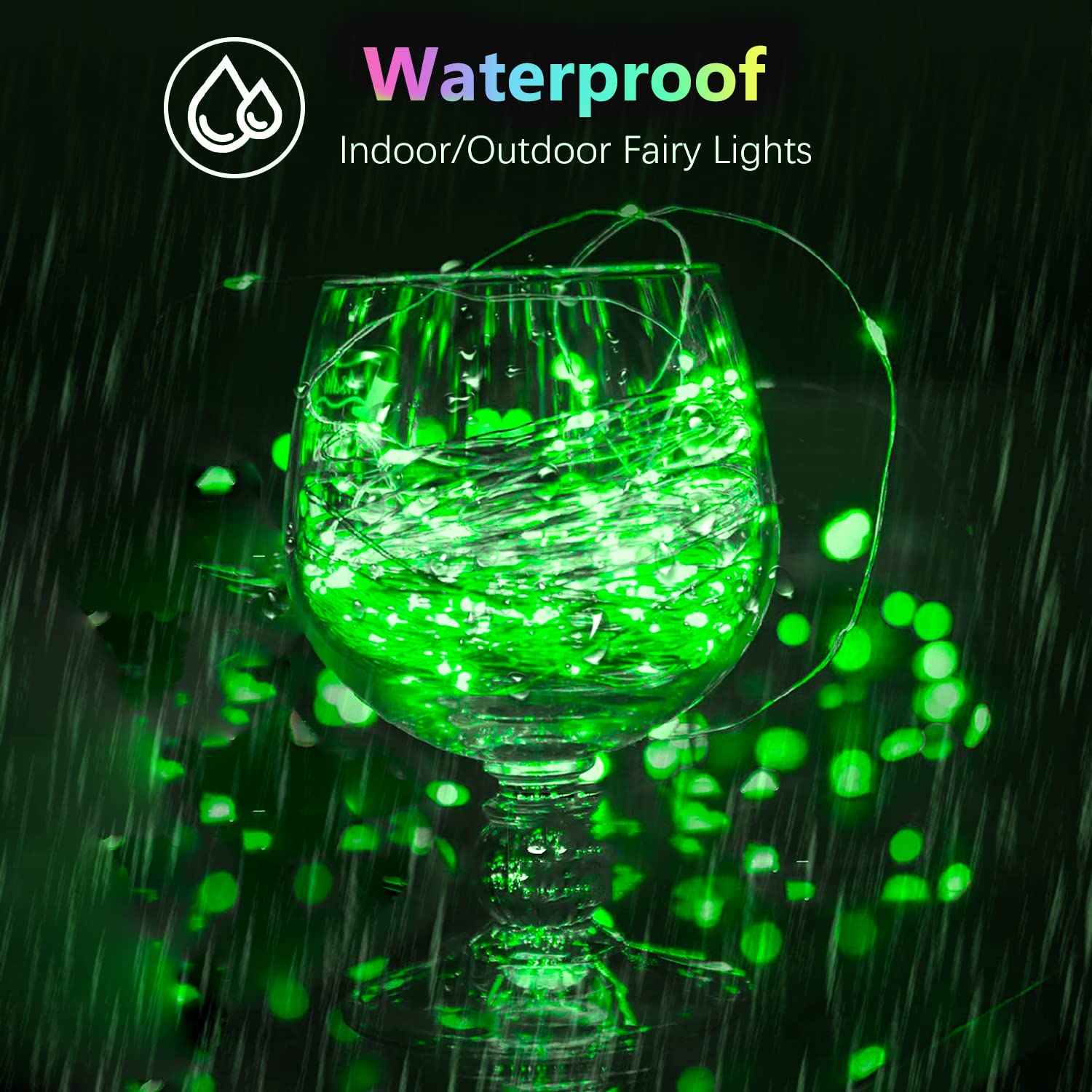 BOSSERN 4 Pack 20FT 60LED Green Battery Operated Fairy Lights, Waterproof with Timer for Indoor/Outdoor Use, Model DCHD-04-Green