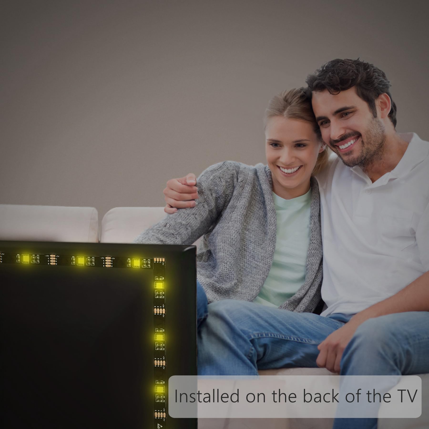 Wenice Led Light Strip 14.8Ft For Tv 32-65Inch, Usb Led Light With App And Remote