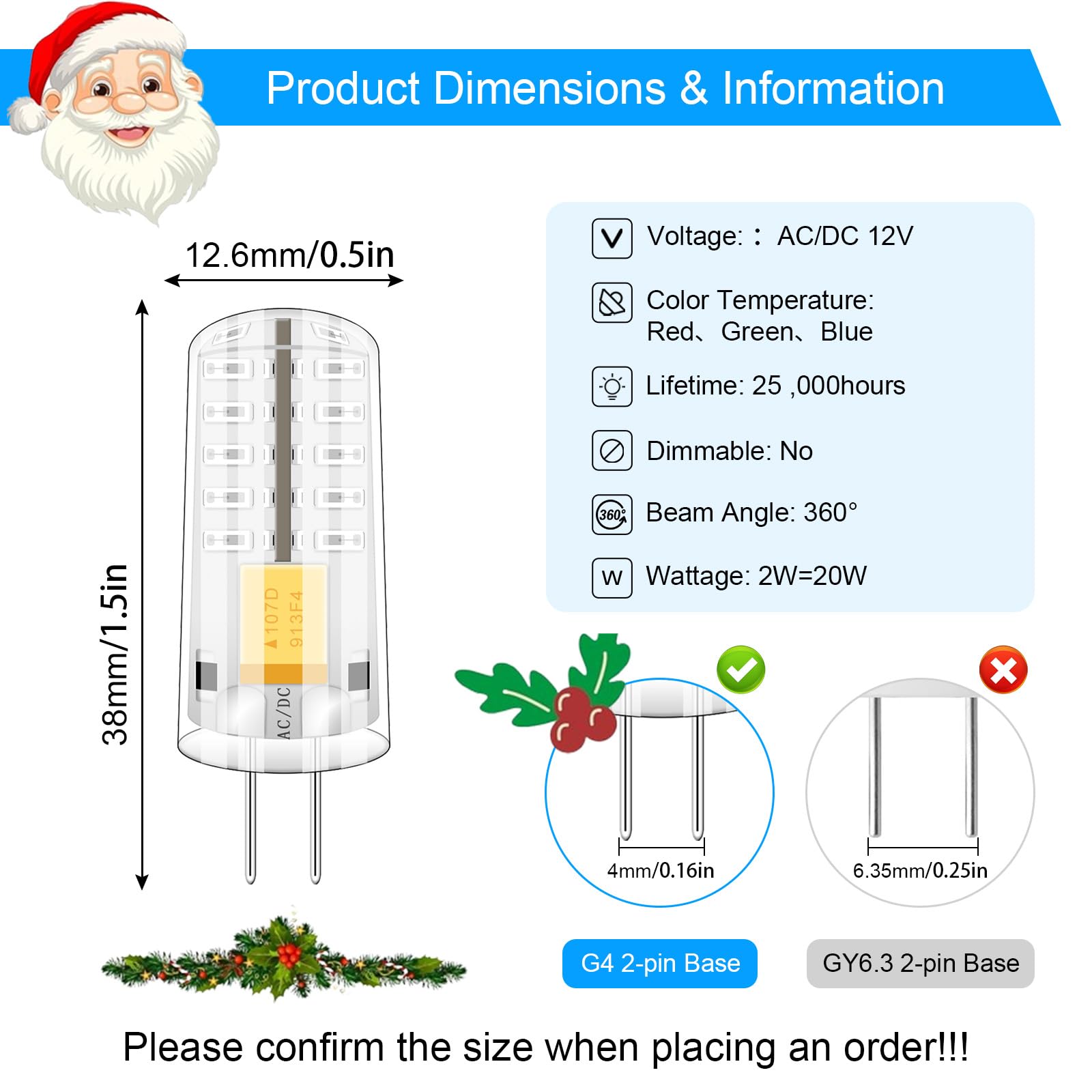 Brolskun Low Voltage Landscape Lighting Color For Christmas Holidays Halloween Lights G4 12V Led Green Light 2W Ac/Dc 12V Equivalent 20W  5-Pack