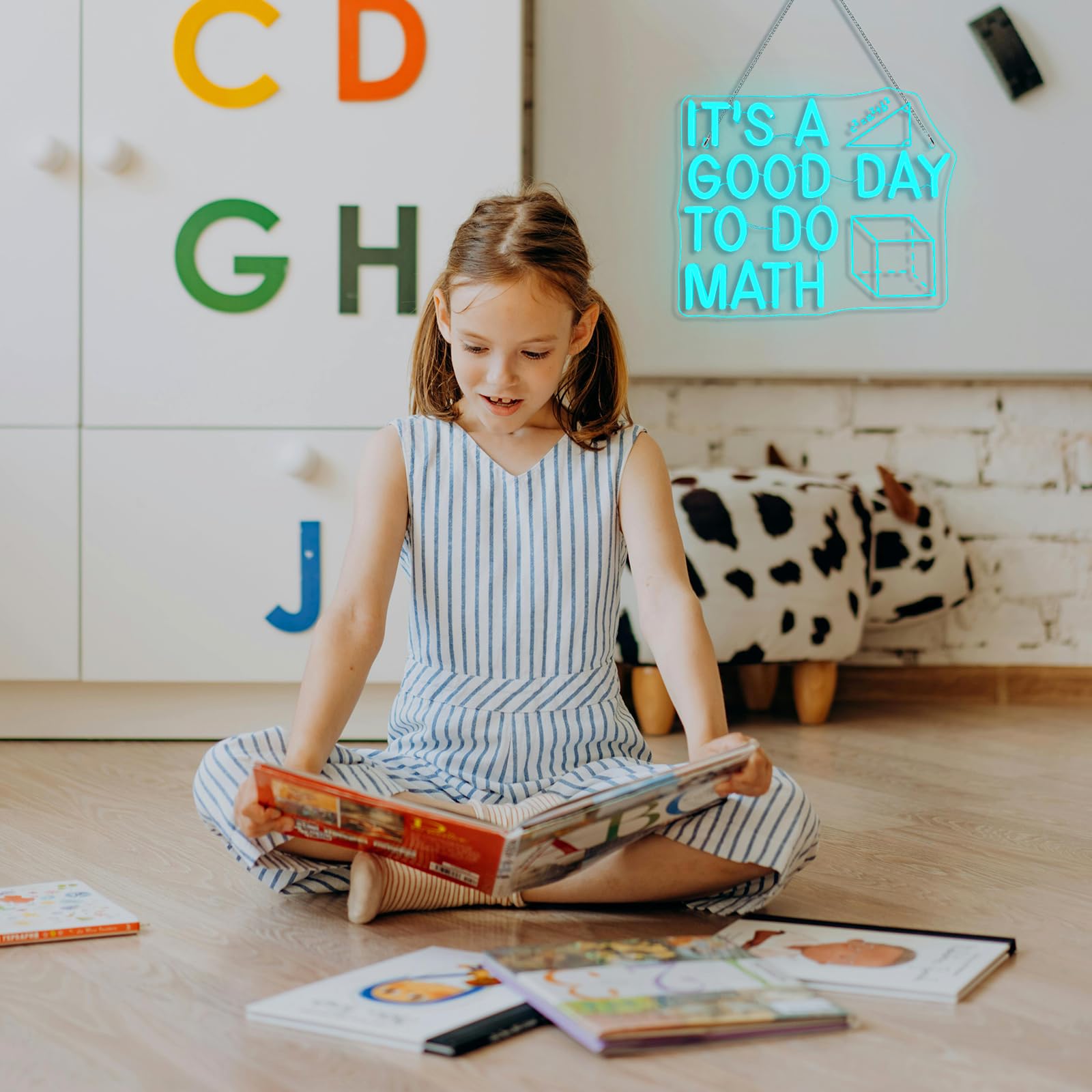 Horseneon ItS A Good Day To Do Math Neon Sign Colorful Led Wall Decor For Classroom Math Teacher Gift Home Office Or Study Room Fun And Inspirational Math-Themed Neon Light