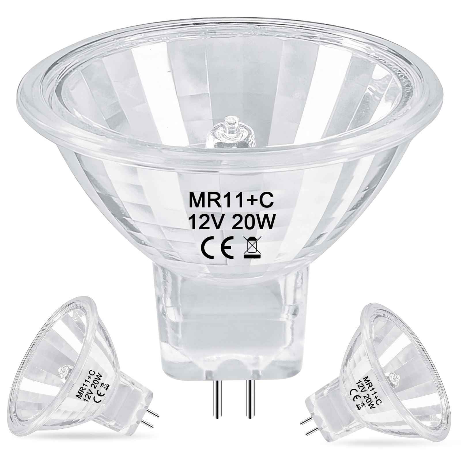 Lacnooe Mr11 Halogen Bulb 20W 12V Ftd Spotlight Bulb With Long Lifespan,Gu4 Bi-Pin Base,Dimmable Mr11 Bulbs For Landscape,Accent