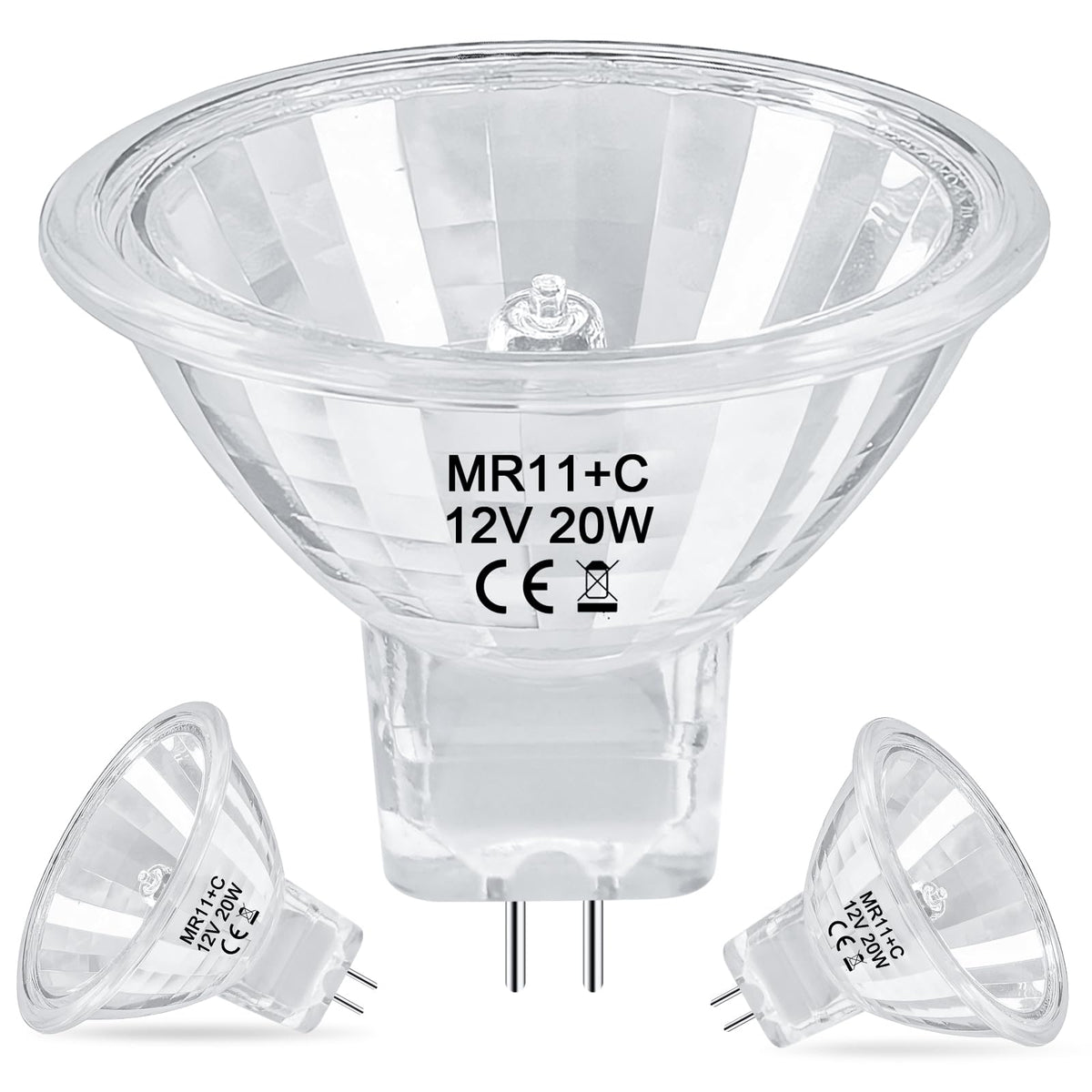 Lacnooe Mr11 Halogen Bulb 20W 12V Ftd Spotlight Bulb With Long Lifespan,Gu4 Bi-Pin Base,Dimmable Mr11 Bulbs For Landscape,Accent