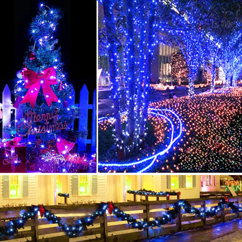 Twinkle Star Fairy Lights 33ft 100 LED String Lights Remote Control Timer 8 Modes Copper Blue Model TW55