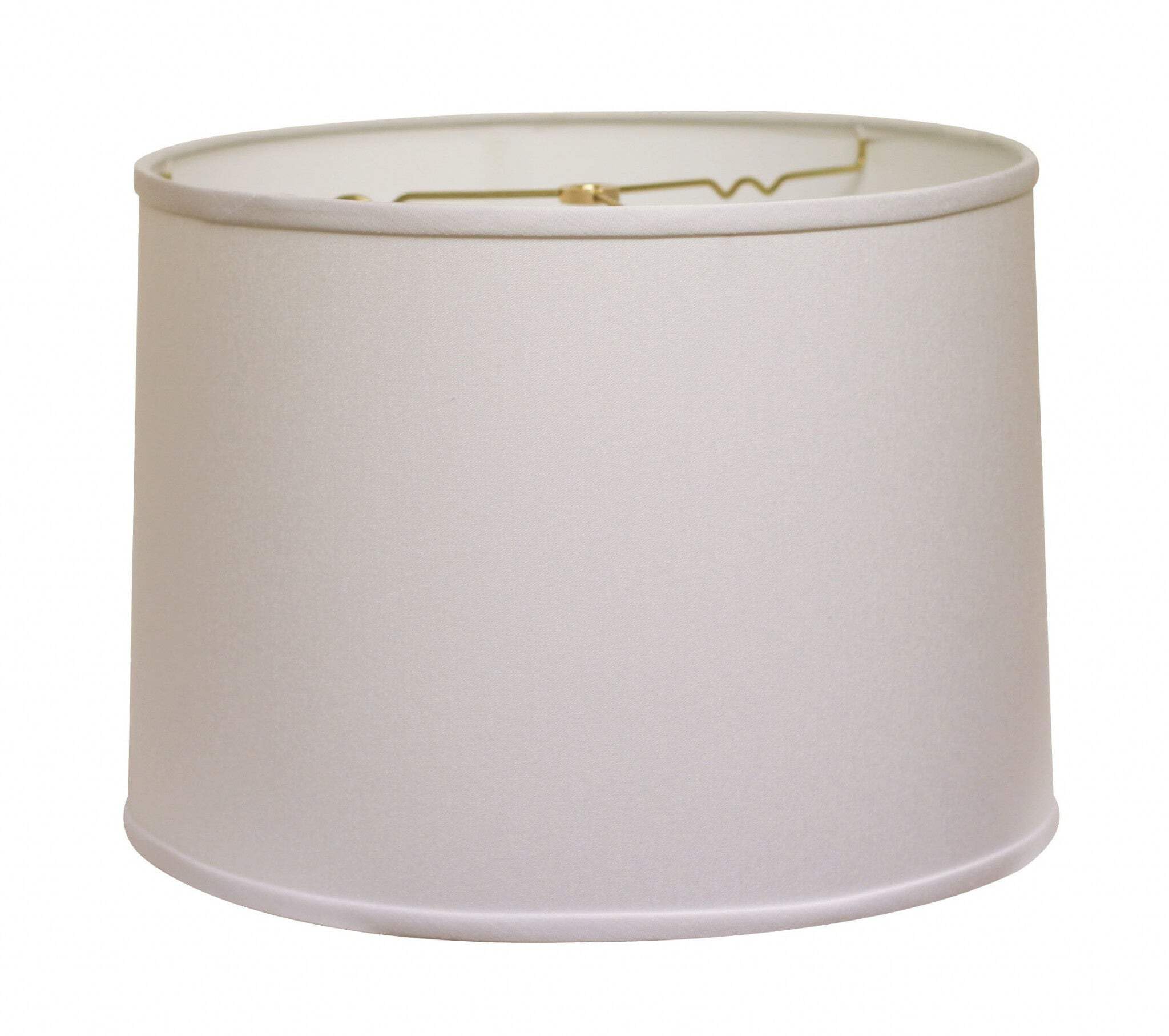 Homeroots 470165 13 In. Throwback Drum No Slub Lampshade White