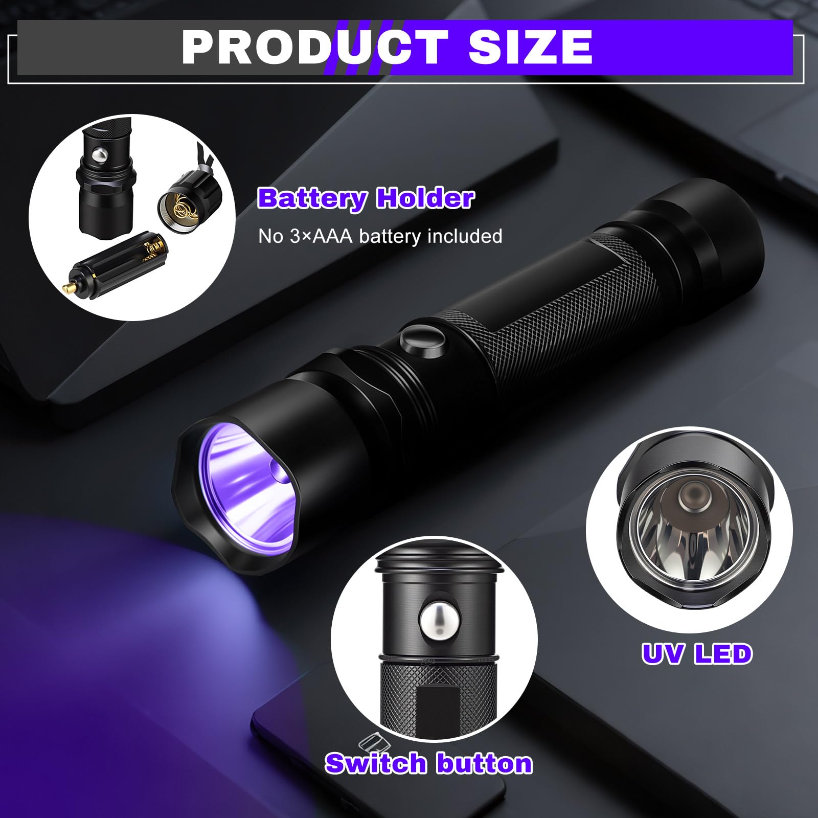Tellegloww AC Leak Detector Tool Kit - UV Light & Oil Dye Detection for Urine, Stains & Bed Bugs - Model QMF-Tellegloww-1250
