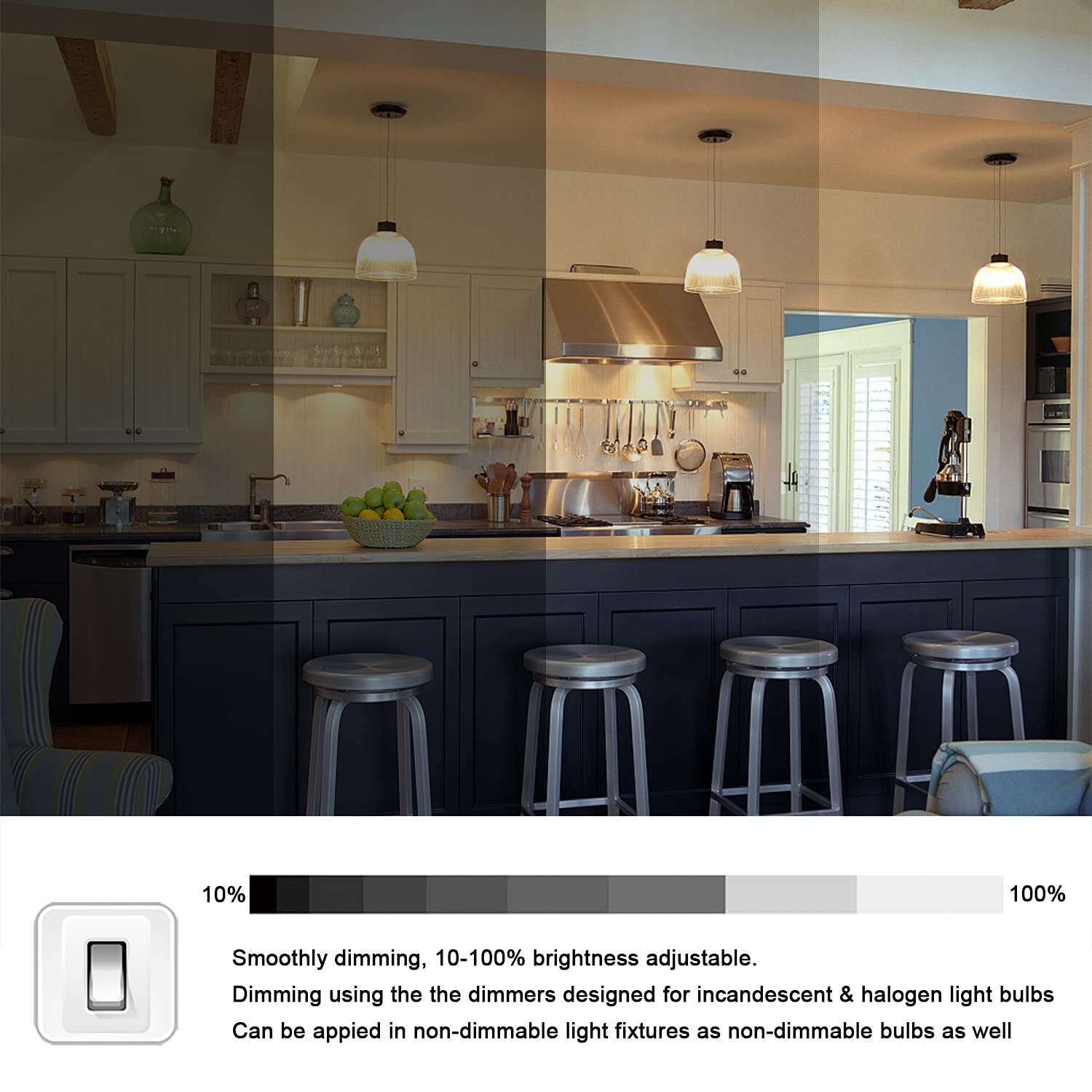 Lacnooe G8 Halogen Light Bulbs 35W 120V Dimmable Warm White 2700K -