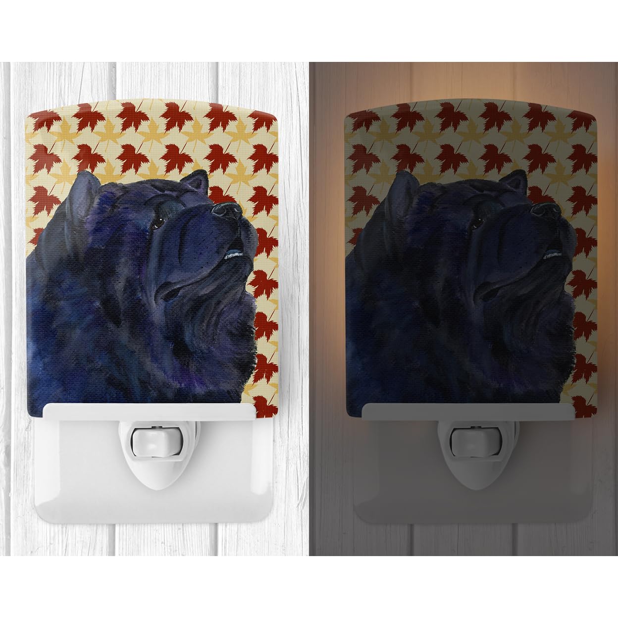 Carolines Treasures Ceramic Night Light, Chow Chow Portrait, UL-Certified, 6x4x3in, Multicolor, Model SS4355CNL