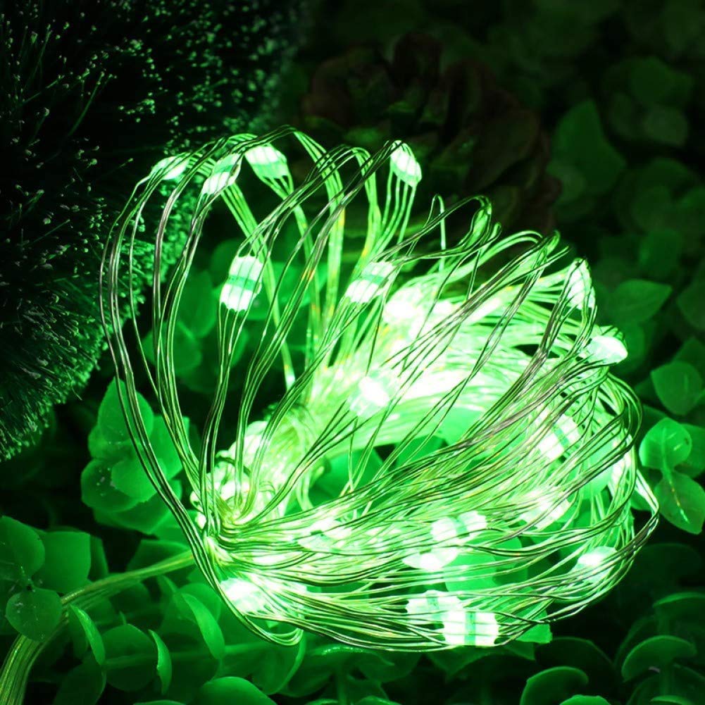 Tensteed Fairy Lights Battery Operated Twinkle Lights With Multicolor Changing, 50 Led, 16.4Ft Silvery Copper Wire, Remote Included. Perfect For Party, Wedding, Christmas Décor - 2 Pack