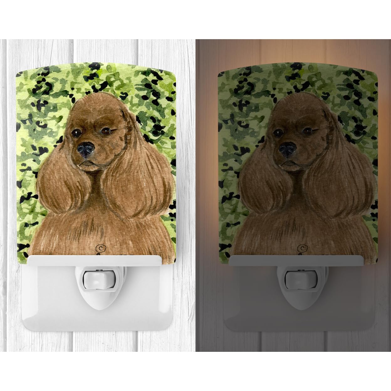 Carolines Treasures Cocker Spaniel Ceramic Night Light, UL-Certified, 6x4x3 inches, Model SS8809CNL, Multicolor