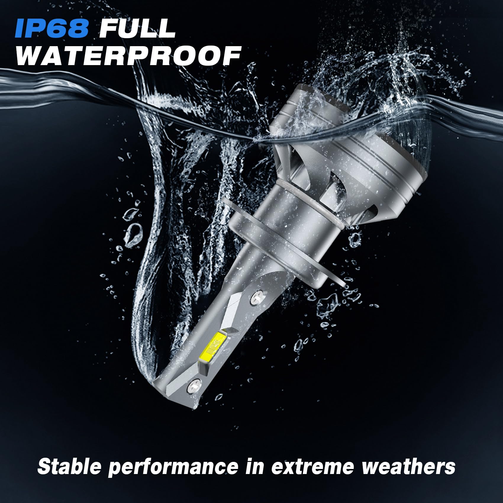 FAHREN H7 Fog Bulbs, Super Bright 6500K, External Canbus Driver, IP68 Waterproof, Pack of 2