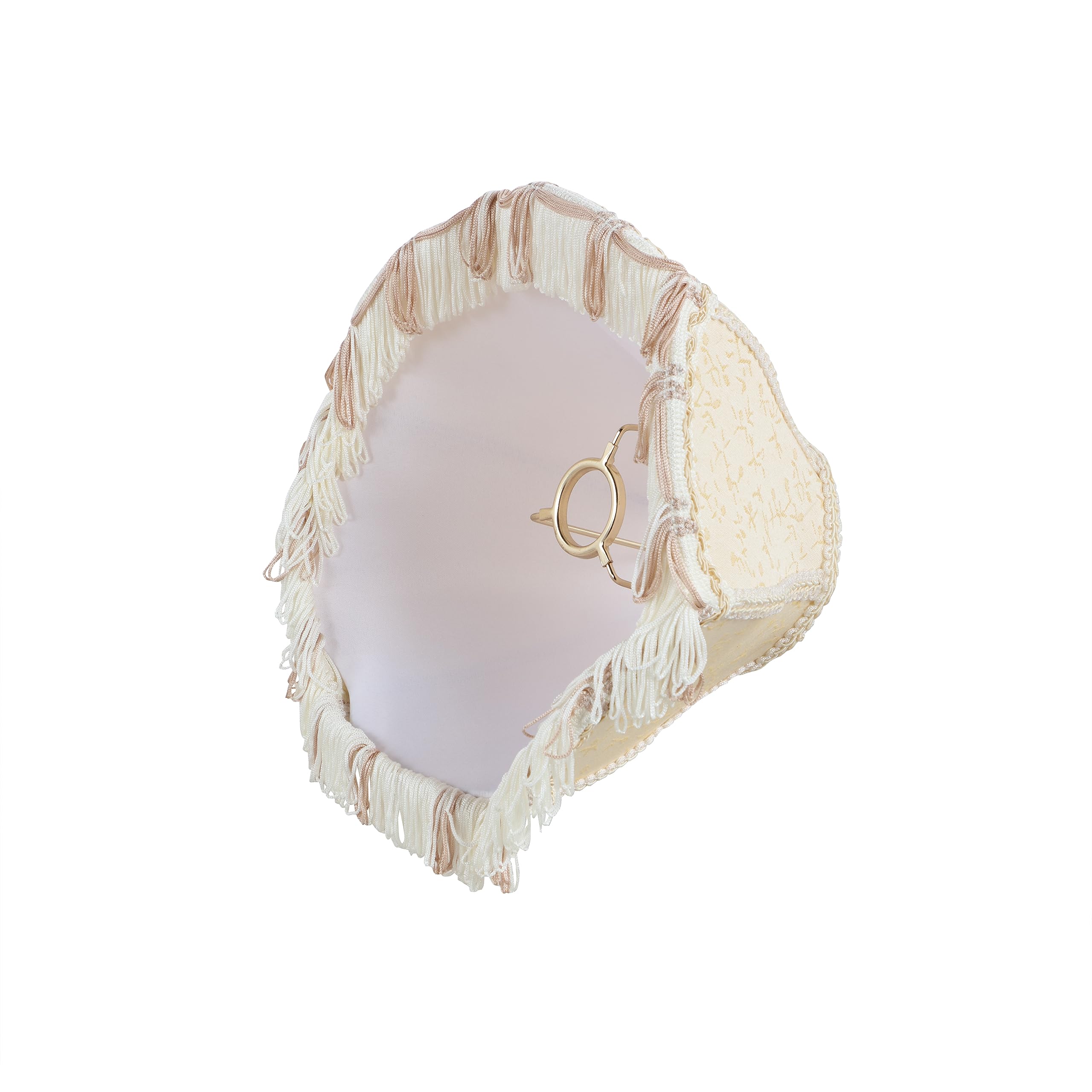 Aspen Creative 55007, Transitional Scallop Bell Shape Uno Lamp Shade, Beige, 4&quot; Top X 10&quot; Bottom X 7&quot; Slant, Slip Uno 33Mm