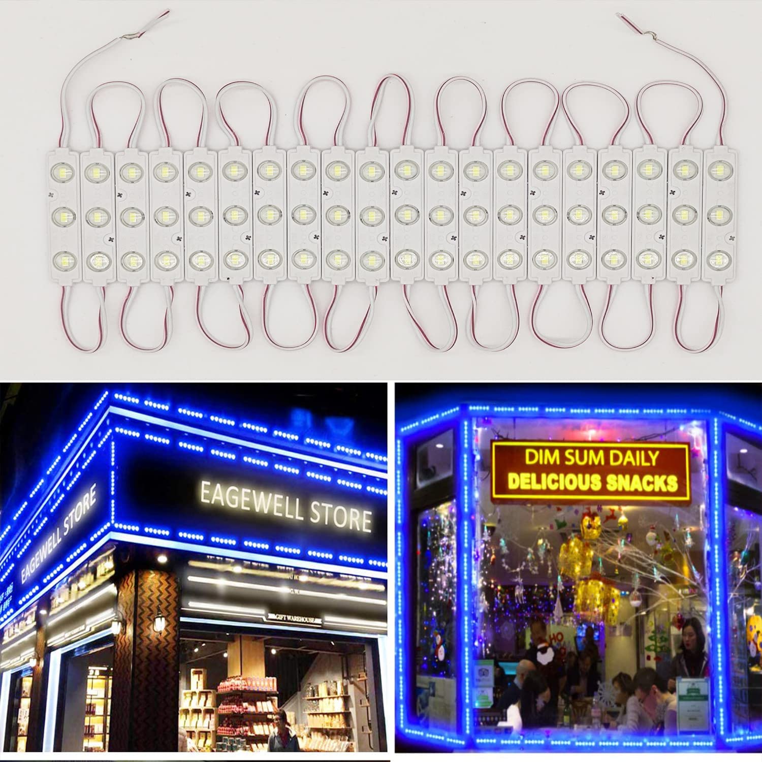 Aooyuanke Blue Led Module Lights, 100Pcs 49.8Ft Waterproof Smd 5730 For Signs & Decor