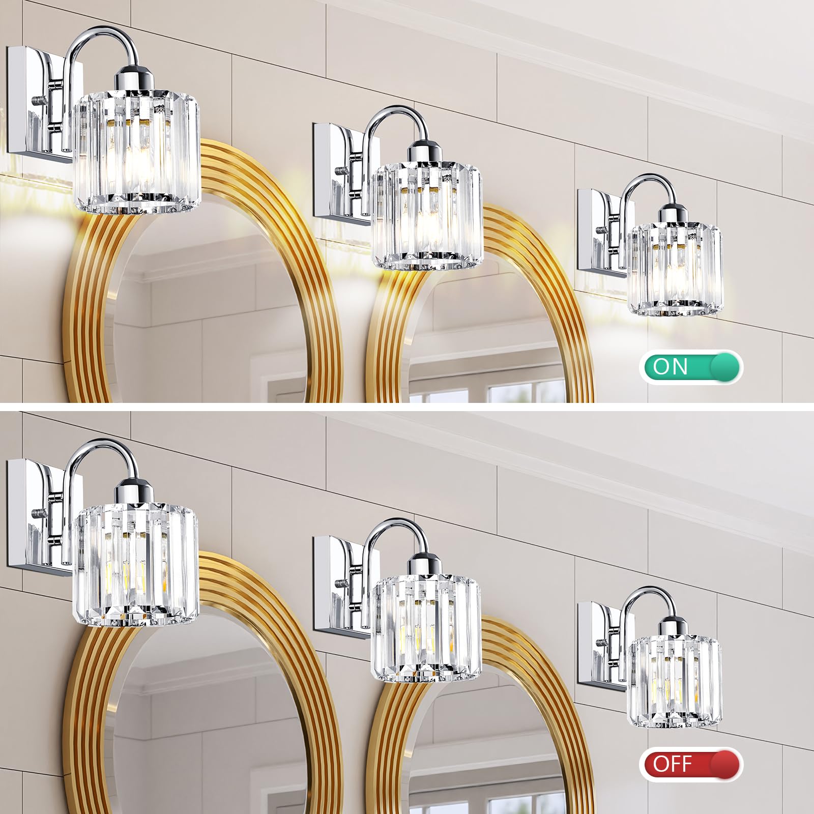 Valytime Bathroom Vanity Light,Bathroom Light Fixtures,Vanity Lights For Bathroom,Bathroom Light Fixtures Over Mirror,1 Light Ba
