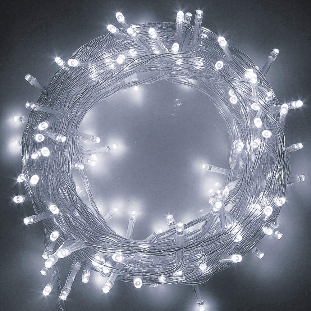 Twinkle Star LED String Lights, Plug in String Lights 8 Modes Waterproof for Indoor Outdoor Christmas Tree Wedding Party Bedroom