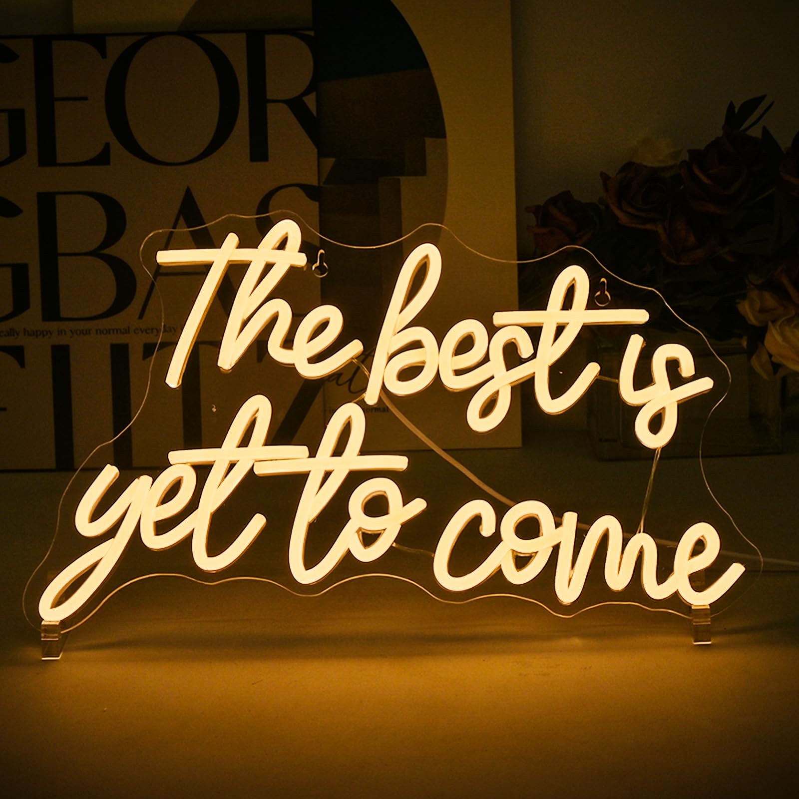 FAXFSIGN Neon Sign Warm White LED Wall Decor for Bedroom, Home, Bar - Model HZ-WX-NL-6145, Acrylic, Colorful