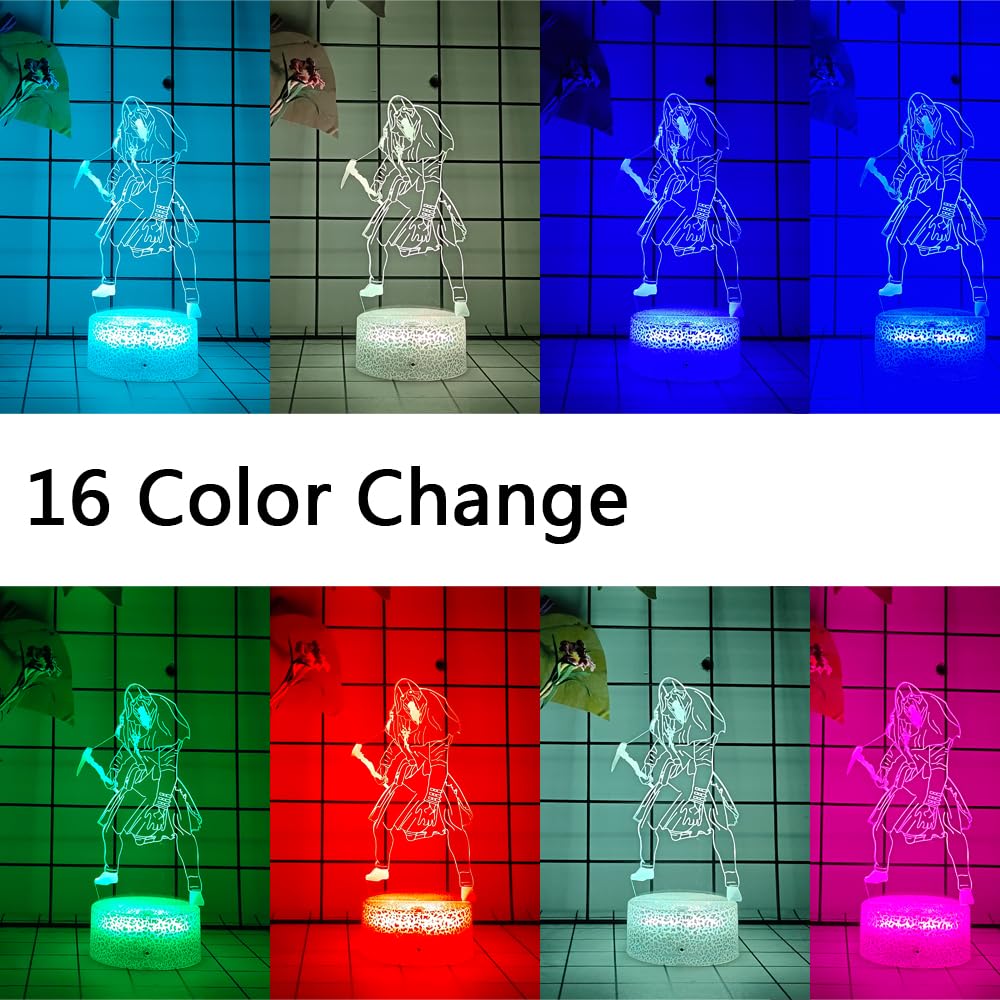 Mzcyfuy Dead by Daylight 3D Night Light, Killer Role, 16 Color Changing Cartoon USB Desk Lamp Illusion Lighting with Remote Cont