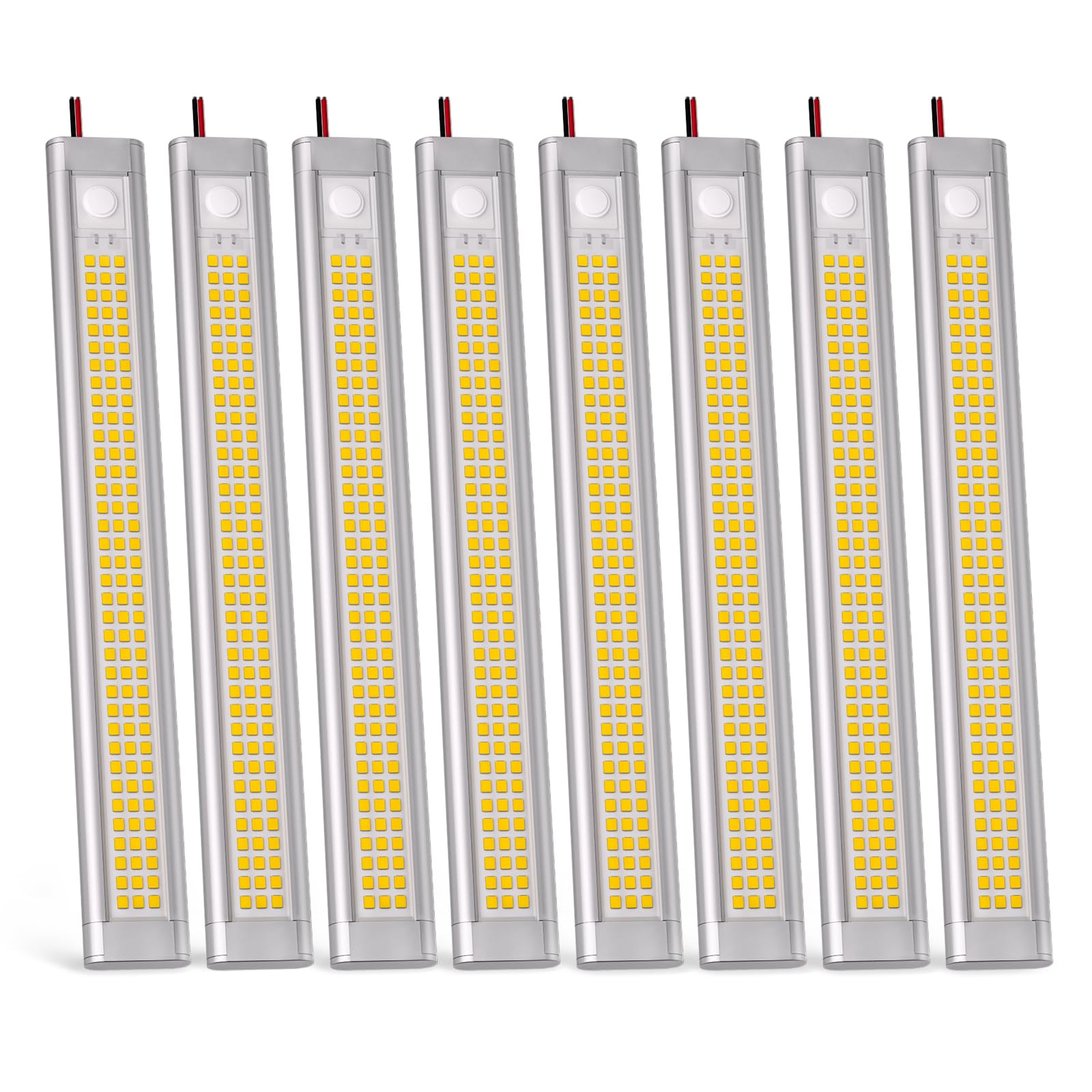 12V LED Light Band  Enclosed Trailer Light  12 Volt Lights  12v LED Band for RV Interior  Band Lights for Cargo Trailer  Truck  Van  Shed  RV(8Pack  4000K  Silver)