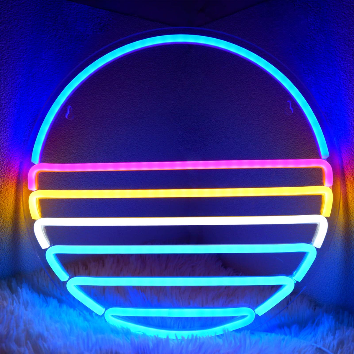 Imegina Sunset Neon Sign - Dimmable Led Wall Decor For Bedroom, Man Cave, Party, 12.6X12.