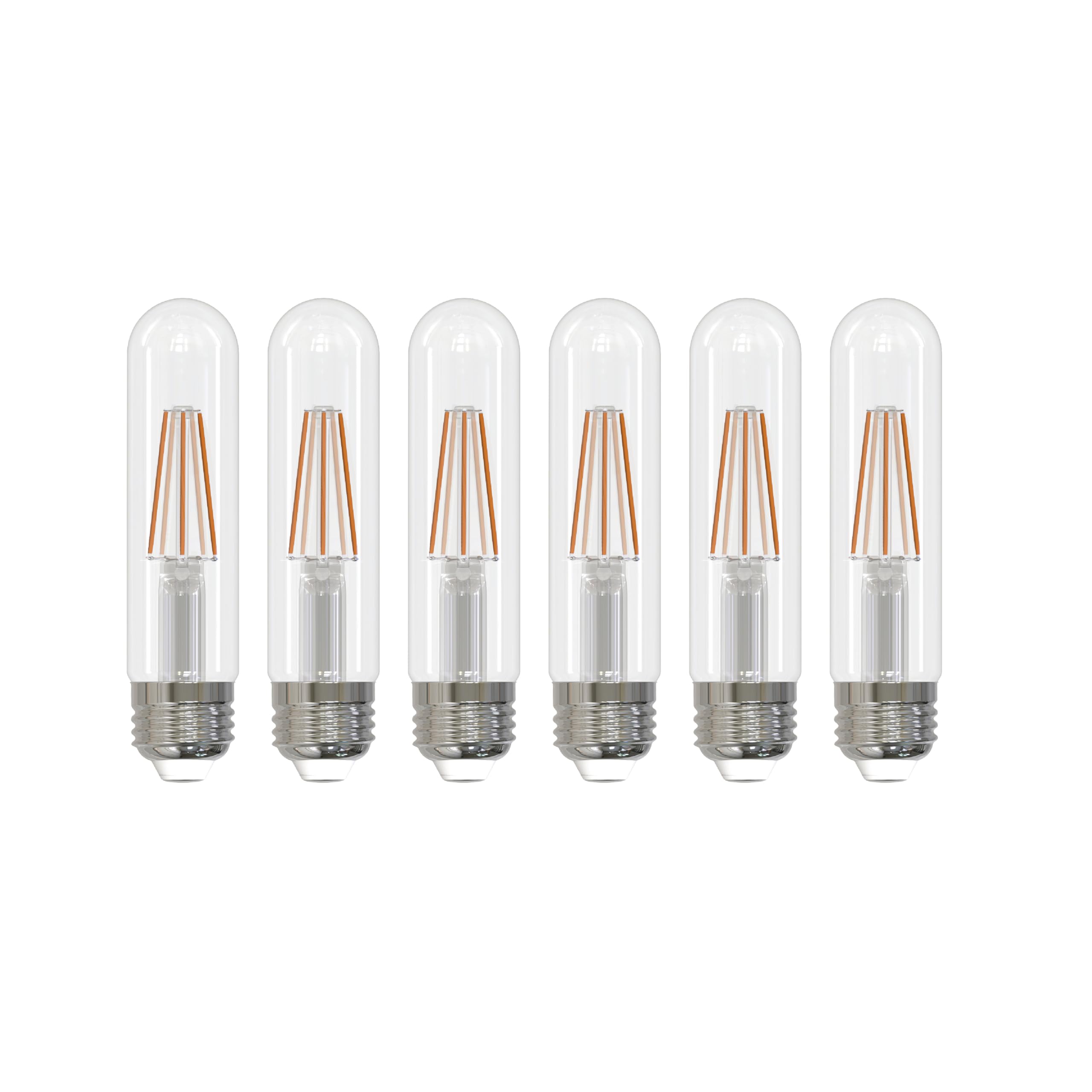 Sunlite LED Filament T10 Tubular Light Bulb, 6 Watts (60W Equivalent), 600 Lumens, Medium E26 Base, Dimmable, 128 mm, UL Listed,