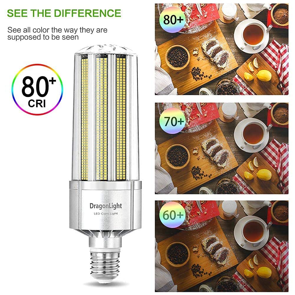 DragonLight 240W Corn LED Light Bulb, 3000K Warm White, E39 Mogul Base, 32,400LM - Metal Halide/HID/HPS Replacement