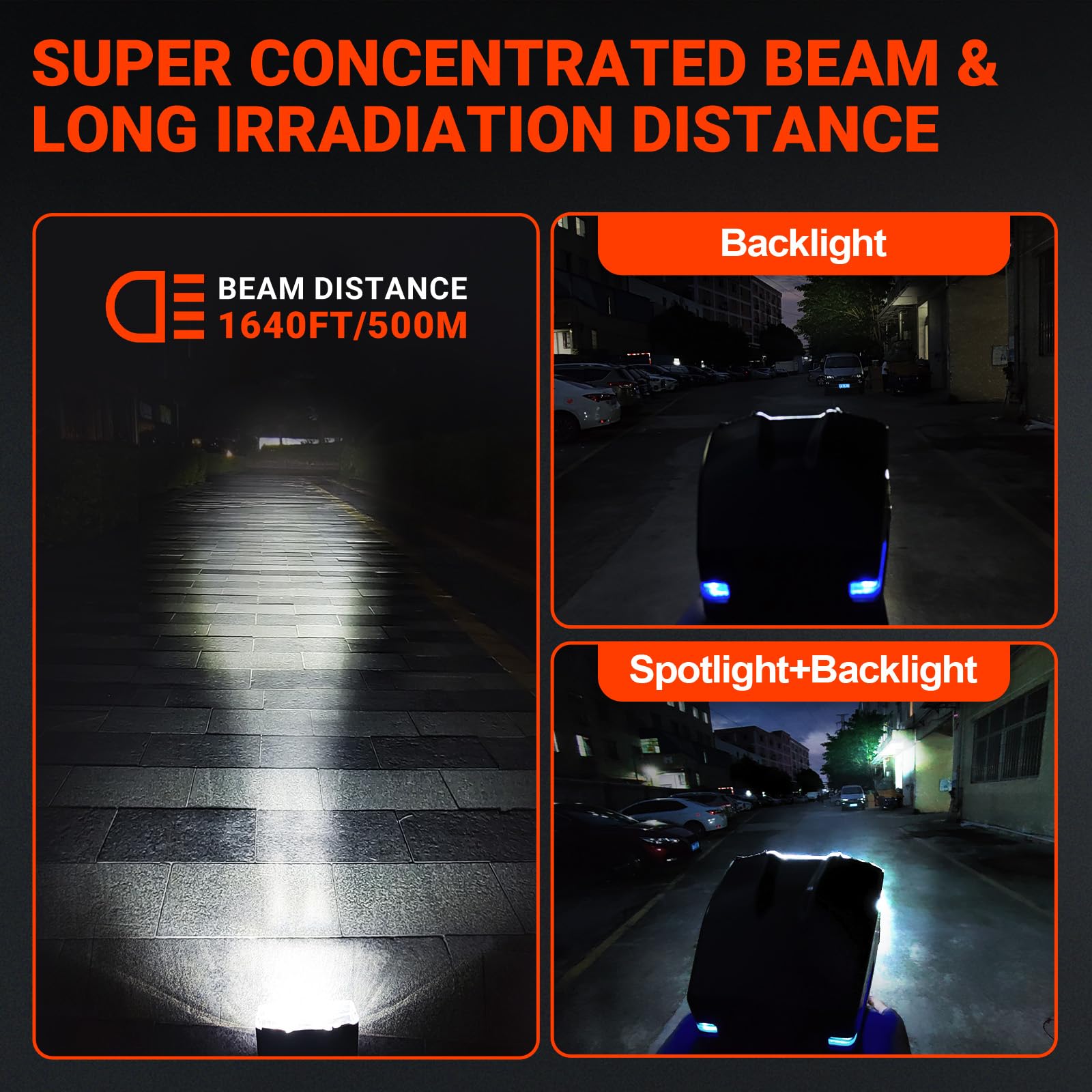 SUPAREE Remote Control LED Spotlight 60W 5000LM, Black, Aluminum, Model SP-CL919-R1, 360° Rotation, Wireless Magnetic Light for Boats and Trucks
