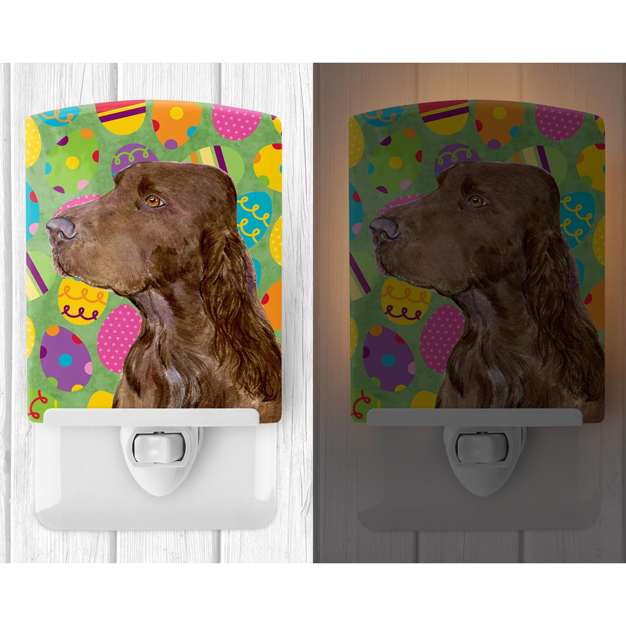 Carolines Treasures Ceramic Night Light SS4870CNL, 6x4x3in, Multicolor, UL-Certified for Bedroom, Bathroom, Nursery, Kitchen