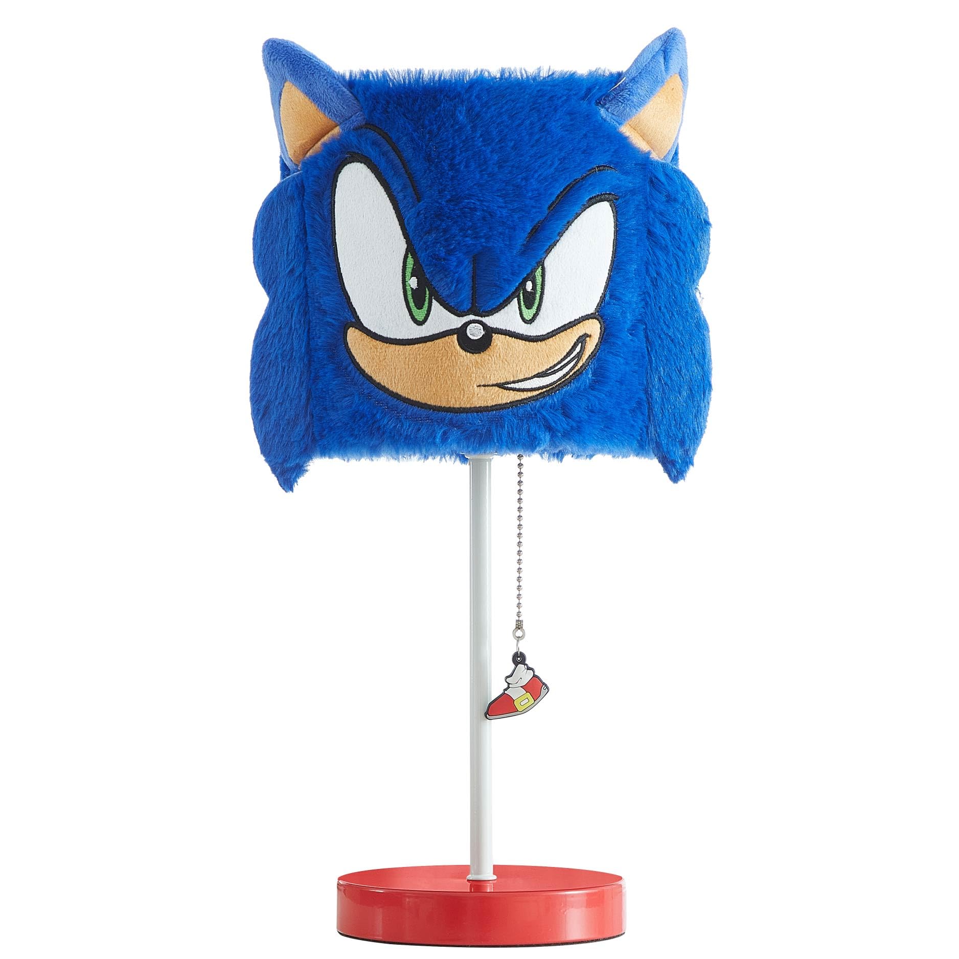 Sega Sonic the Hedgehog Figural Plush Shade Table Lamp, Accent Light, Night Light