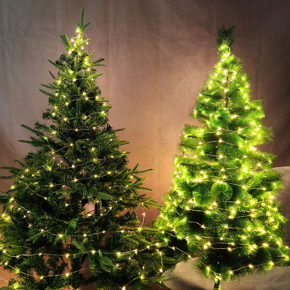 Resnice Warm White Fairy String Lights 400Ft Long 1200 Led Waterproof Plug In String Lights With Remote For Living Bed Room, Backyard, Patio, Garden, Porch, Wedding Or Christmas