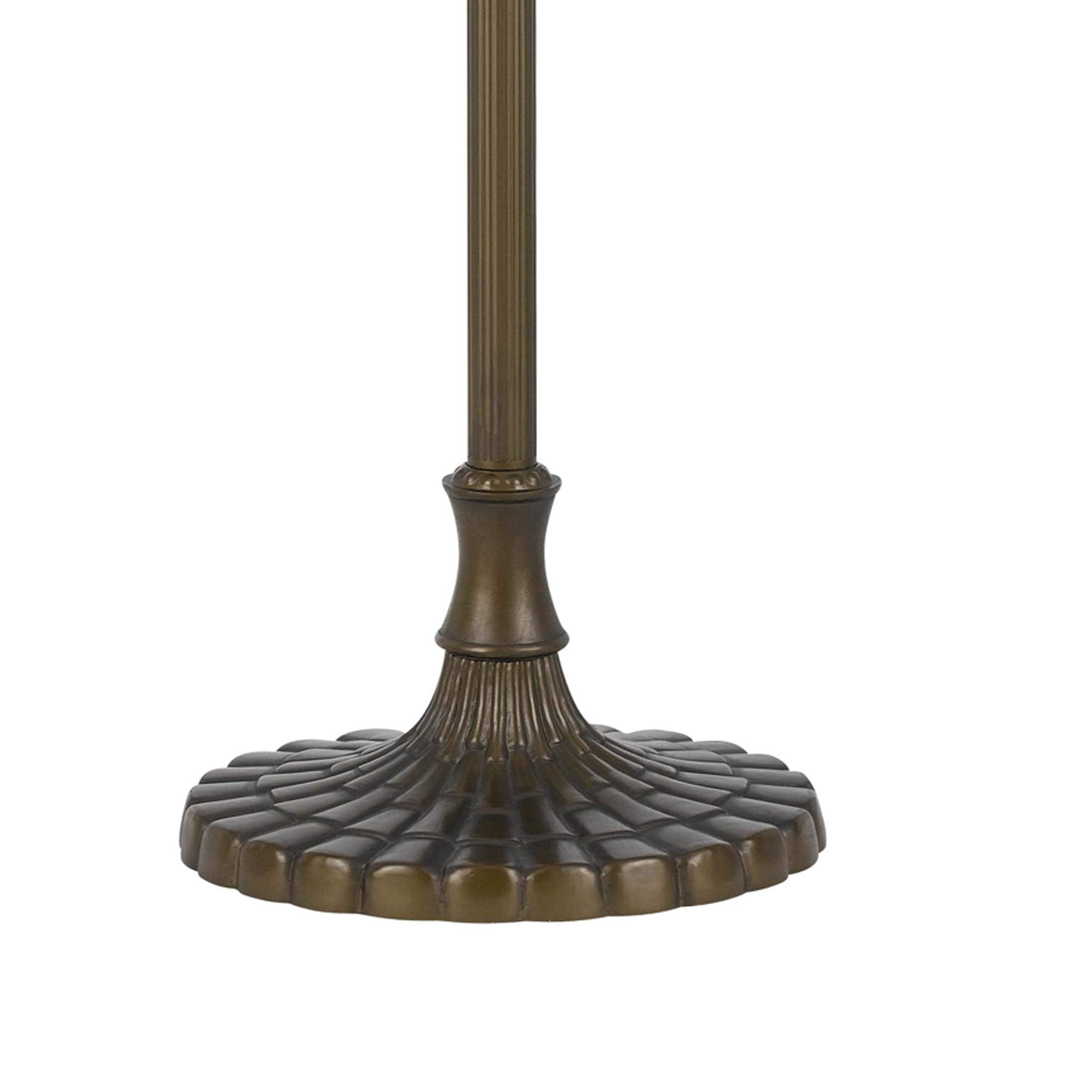 Benzara 2 Bulb Tiffany Floor Lamp, Dragonfly Design Shade, Metal, Multicolor, Model BM223536