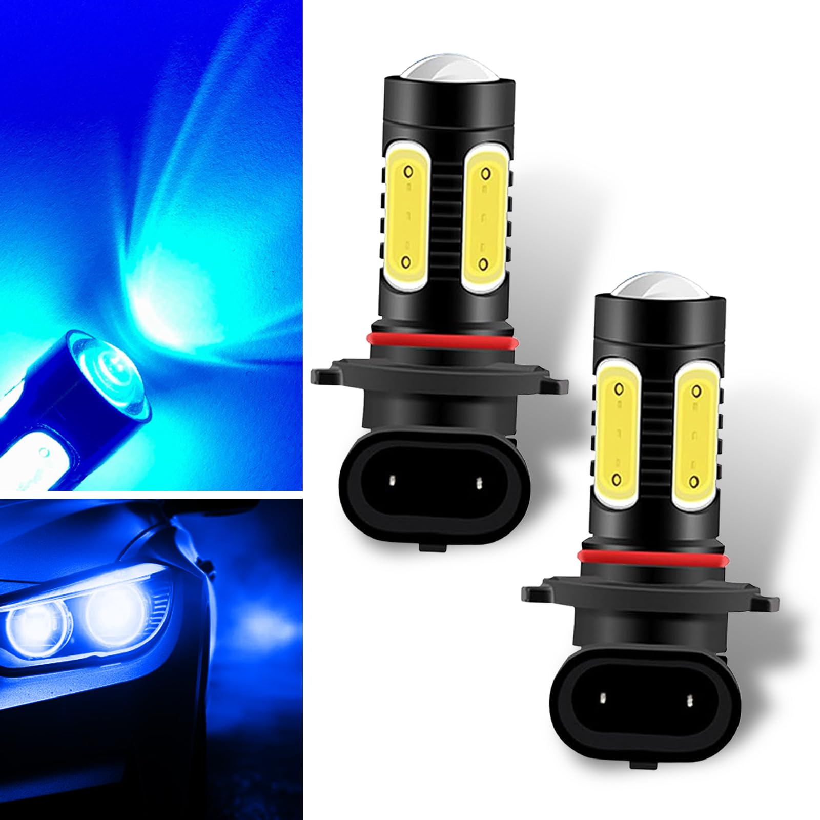 Anyhut H11 LED Fog Light Bulb 360° Full Illumination 7.5W 6000K Waterproof Ice Blue/White/Yellow